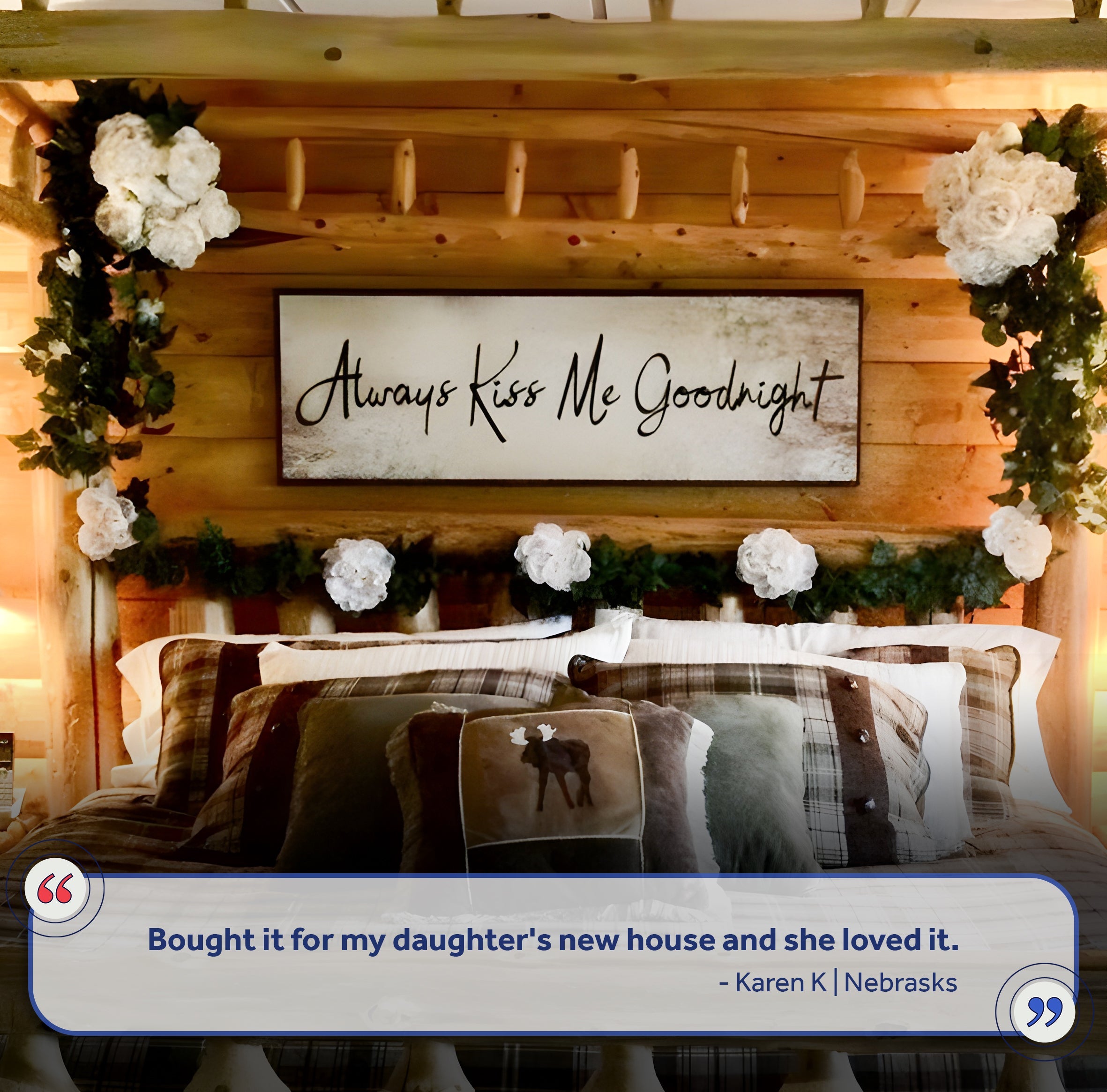 Always Kiss Me Goodnight Sign VI on sale at MyriadMart