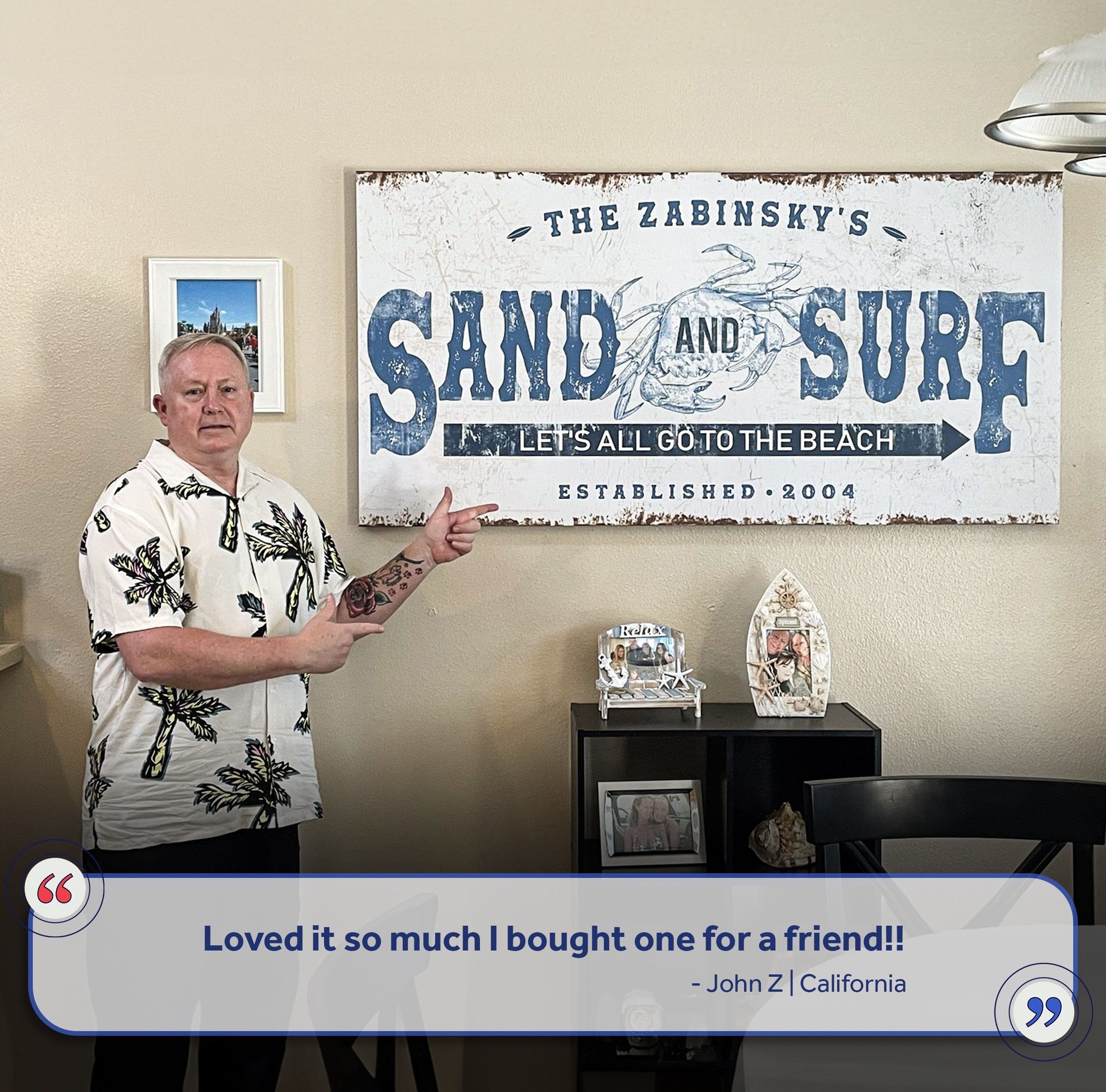 Sand And Surf Sign on sale at MyriadMart