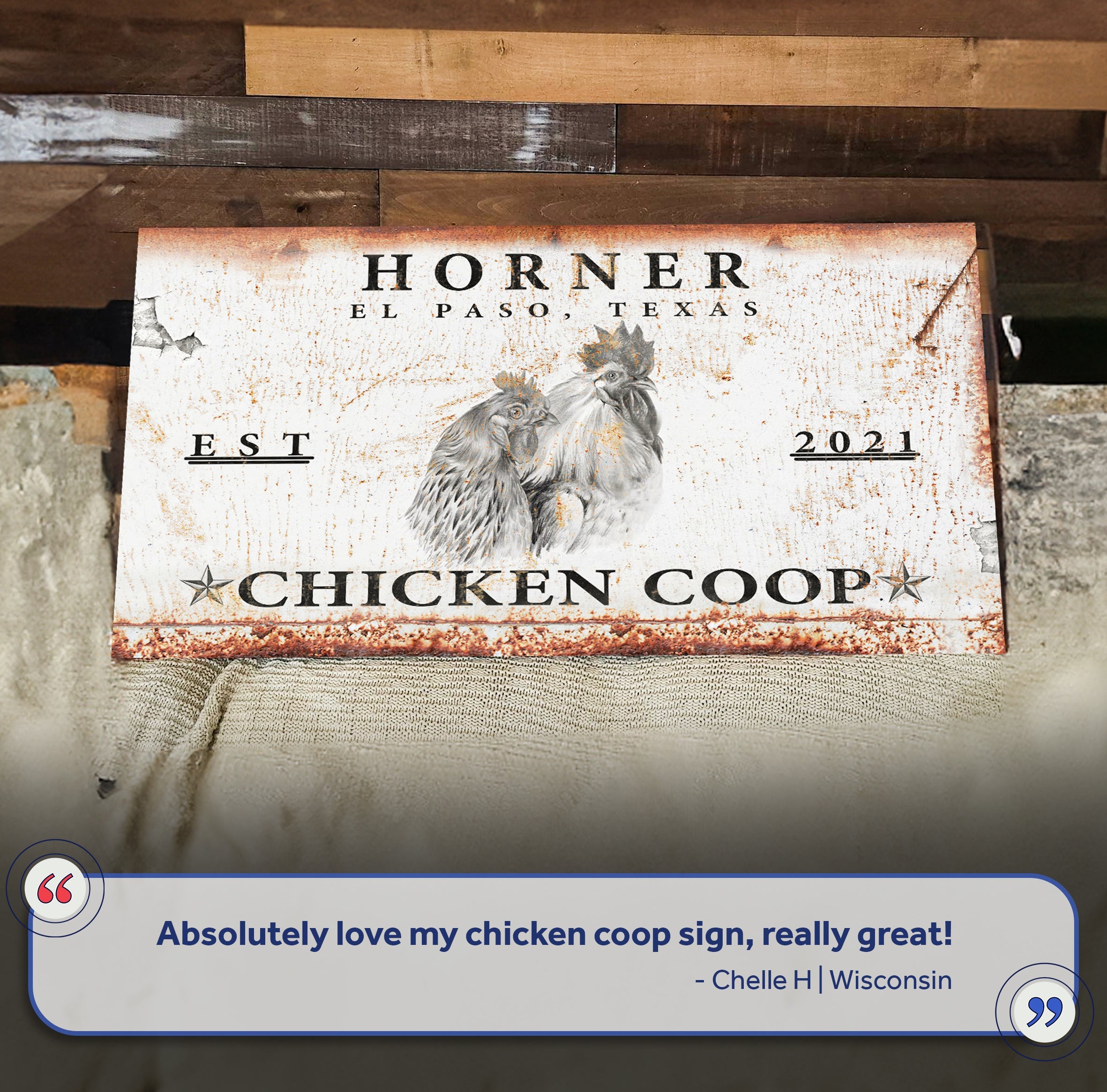 Chicken Coop Sign V on sale at MyriadMart