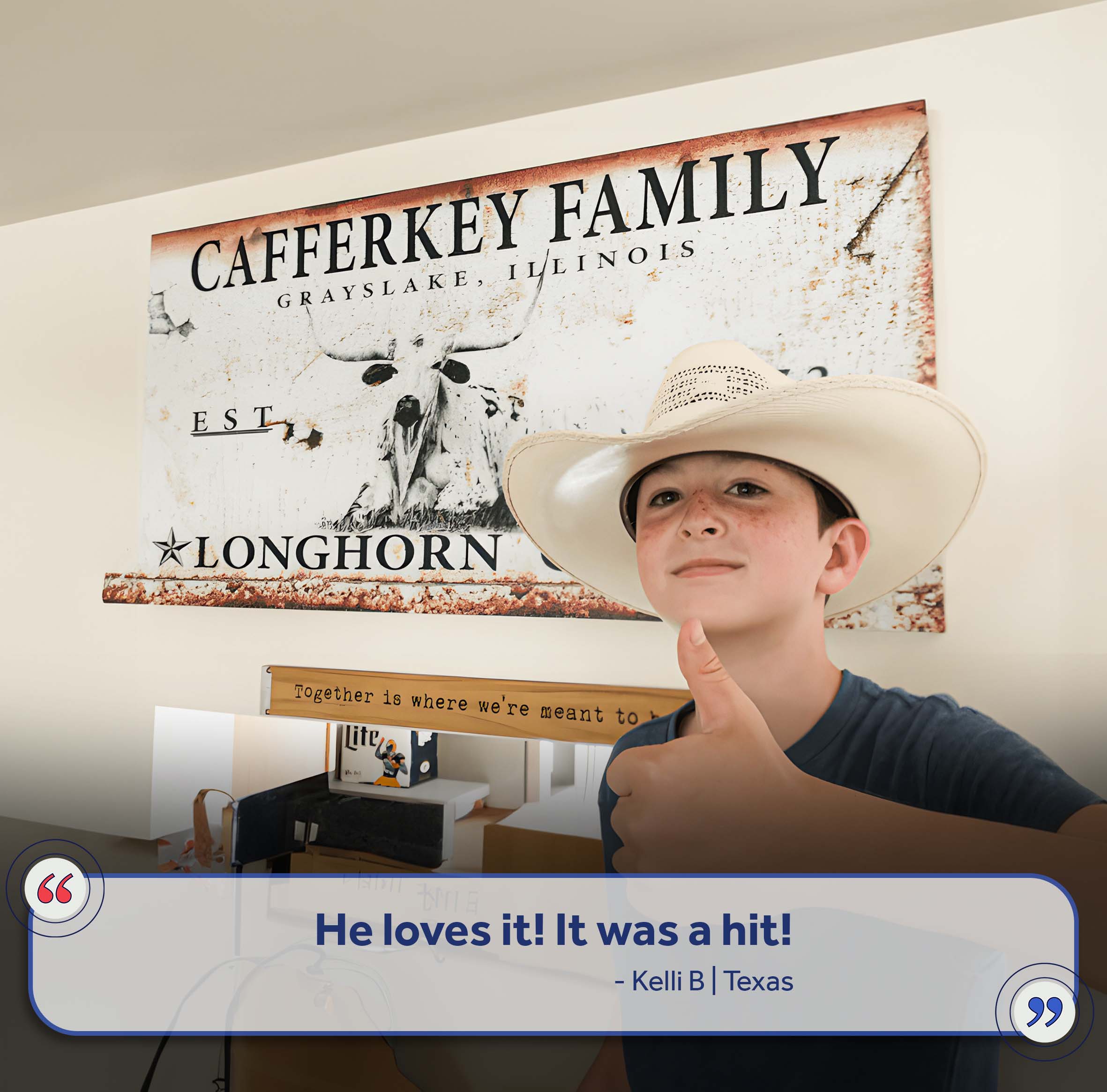 Longhorn Rustic Cattle Sign on sale at MyriadMart