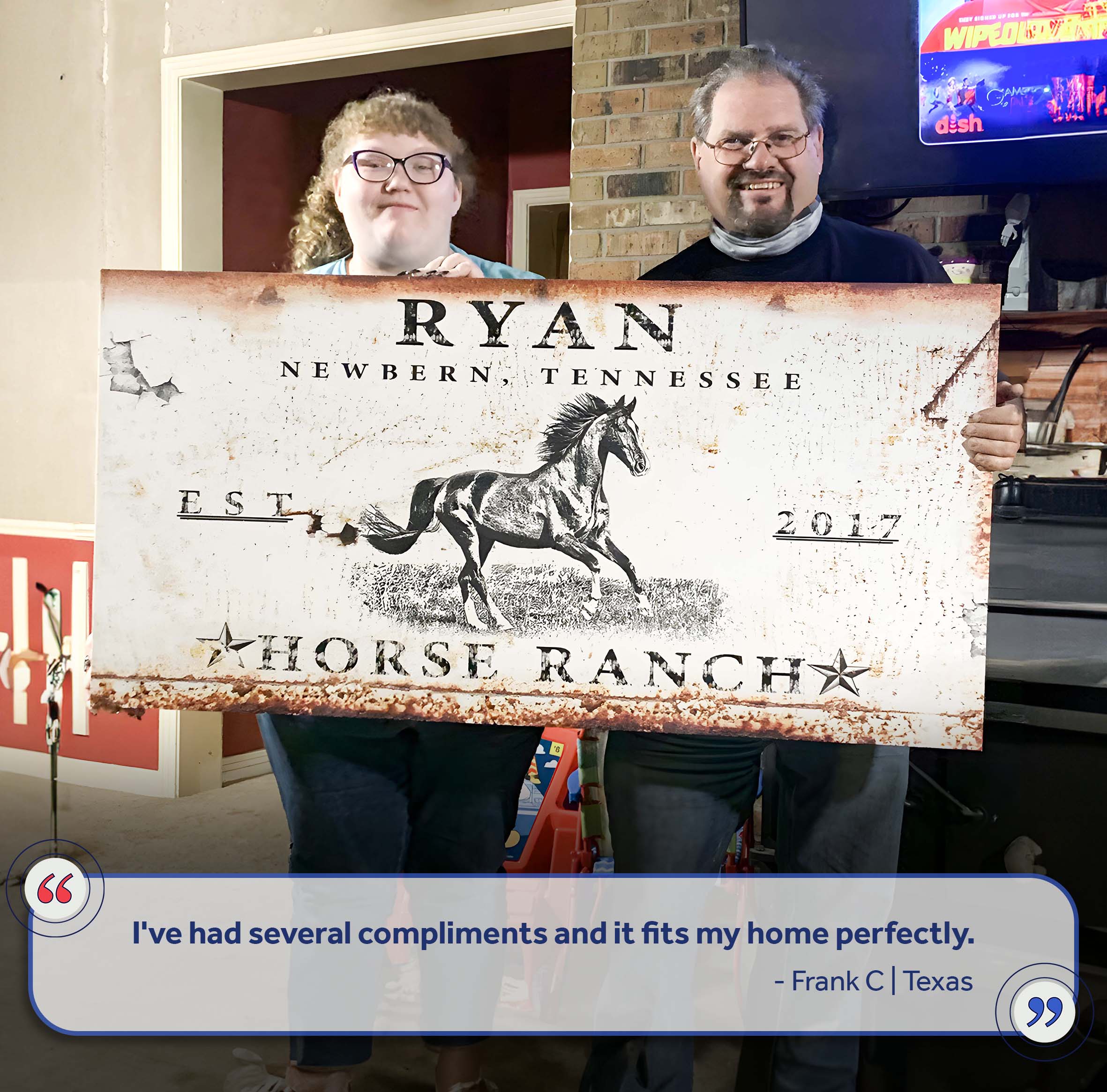 Rustic Horse Ranch Sign on sale at MyriadMart