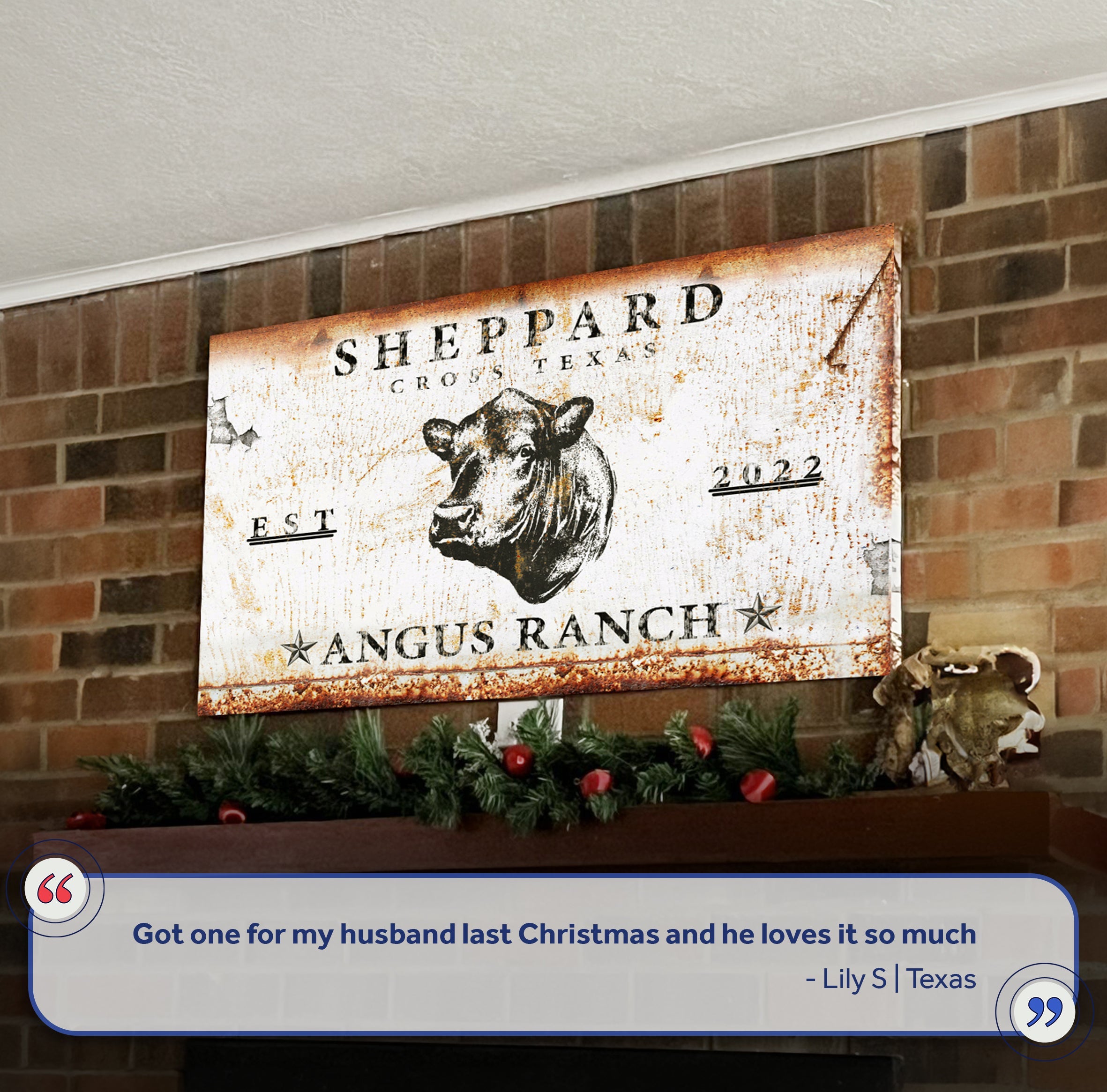 Angus Ranch Sign III on sale at MyriadMart