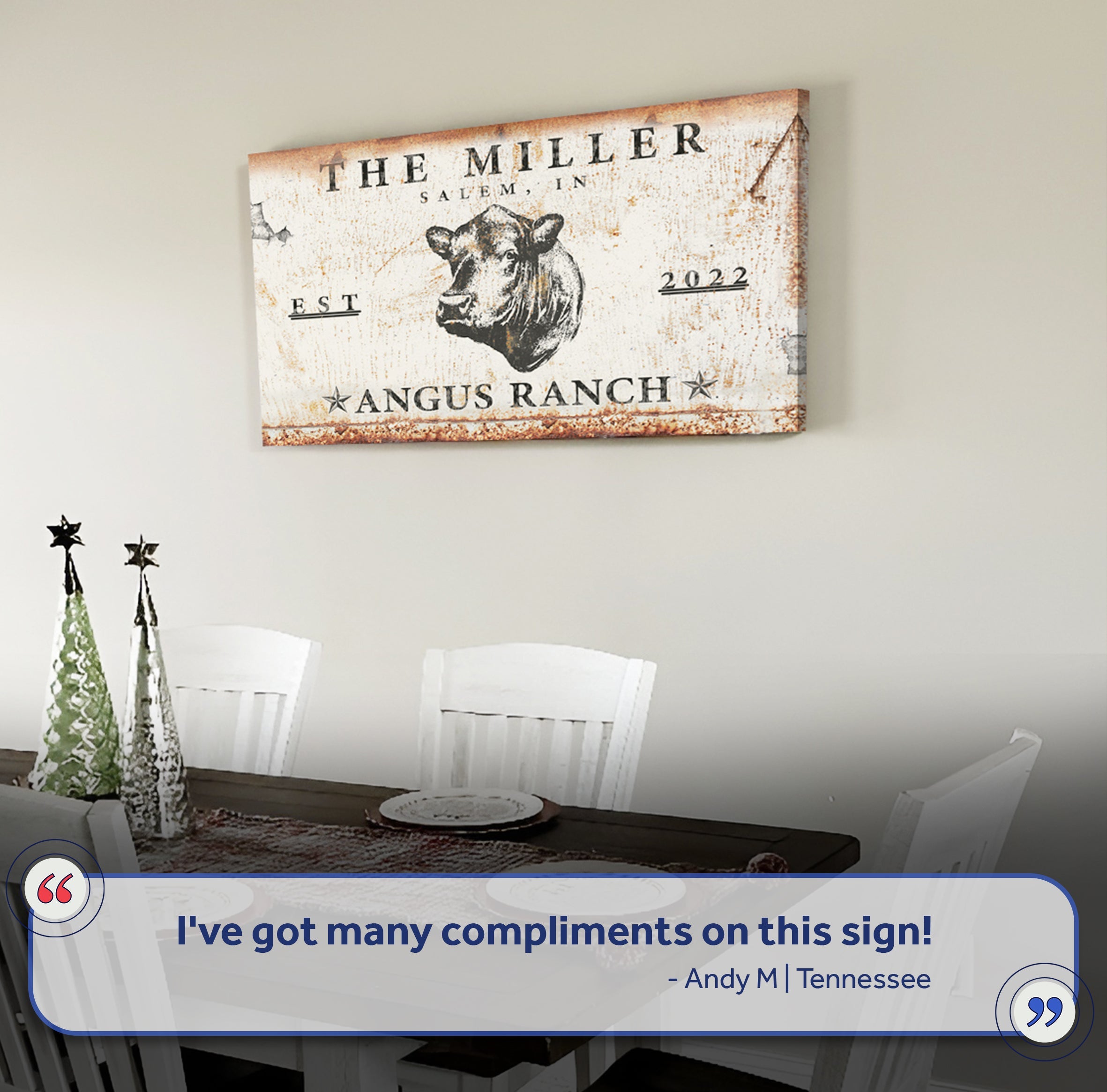 Angus Ranch Sign III on sale at MyriadMart