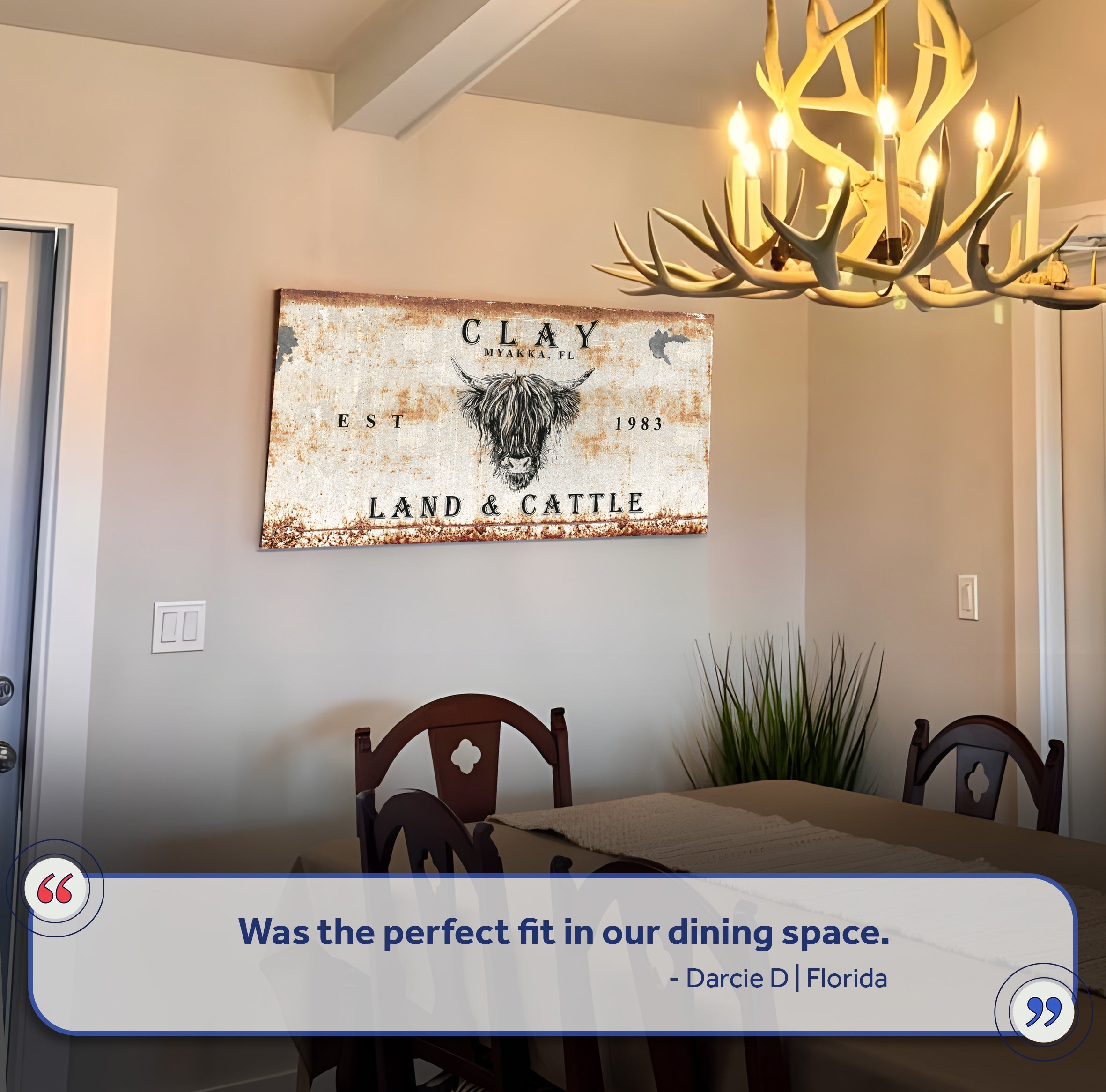 Land And Cattle Rustic Sign III on sale at MyriadMart