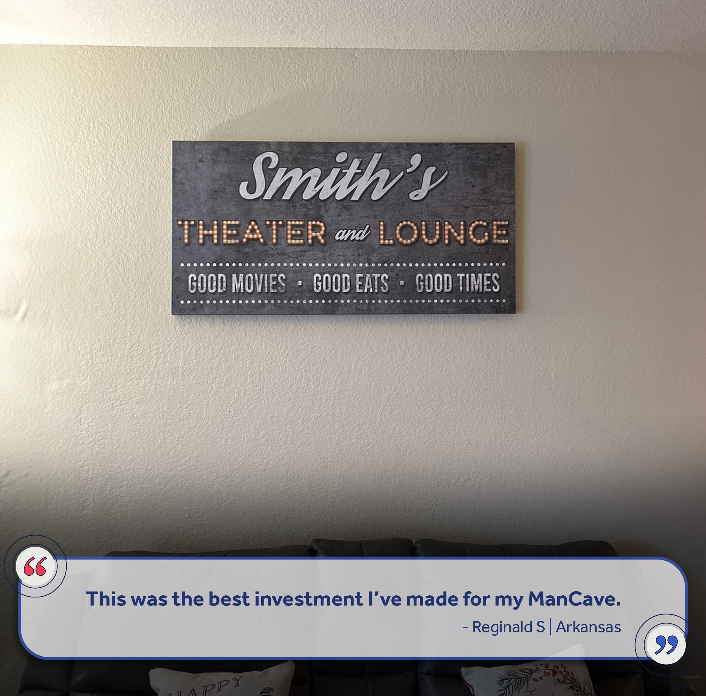 Family Theater and Lounge Sign V on sale at MyriadMart