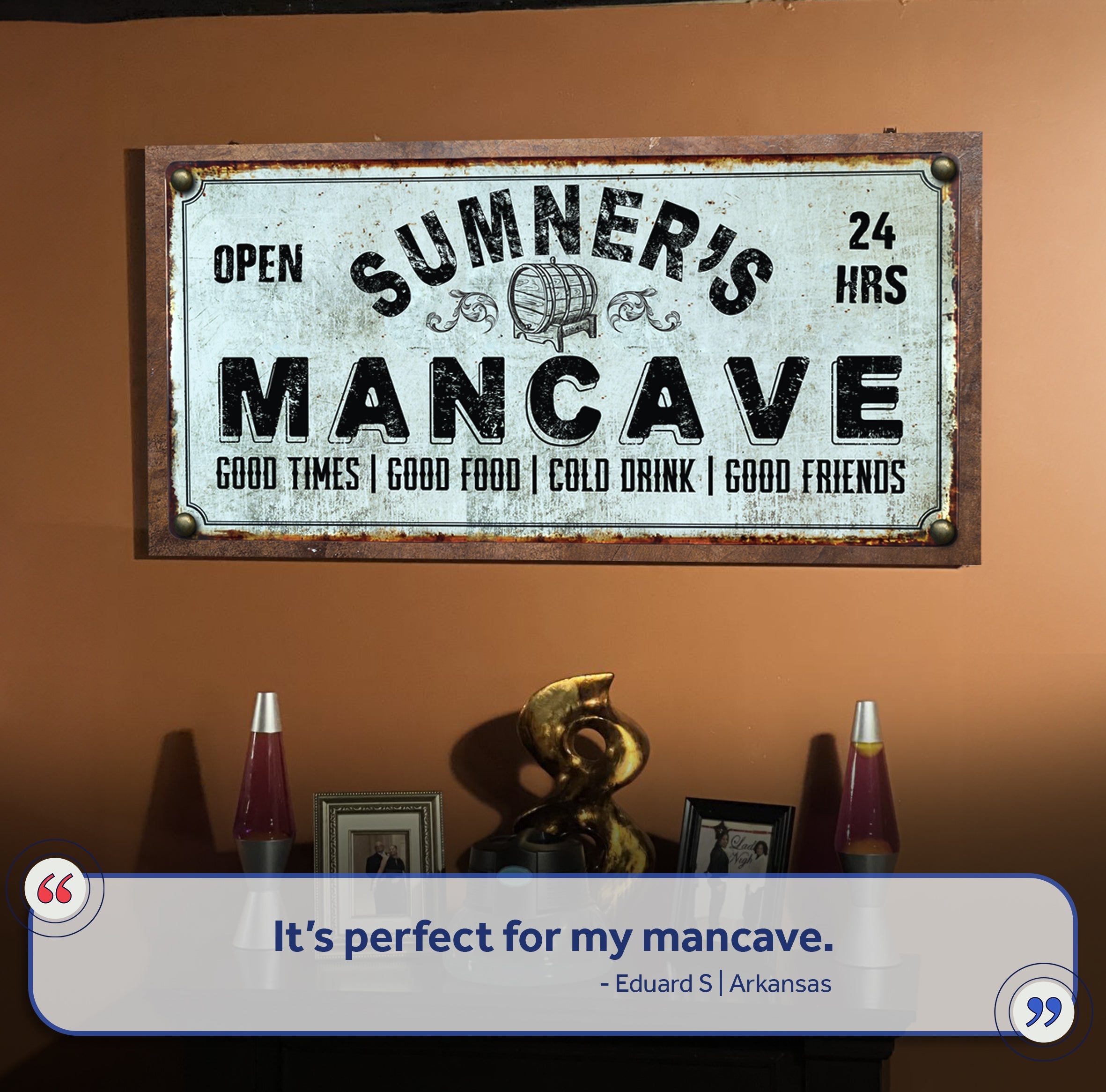 Man Cave Sign on sale at MyriadMart