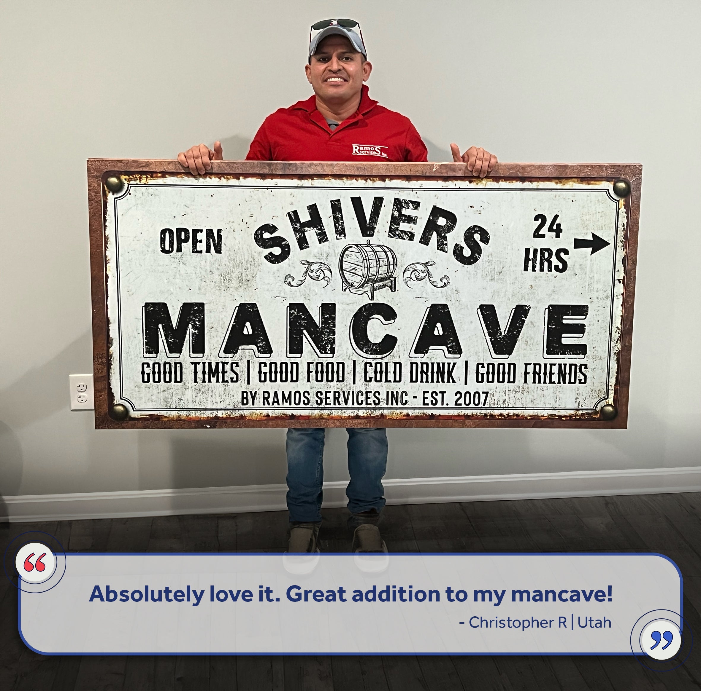 Man Cave Sign on sale at MyriadMart