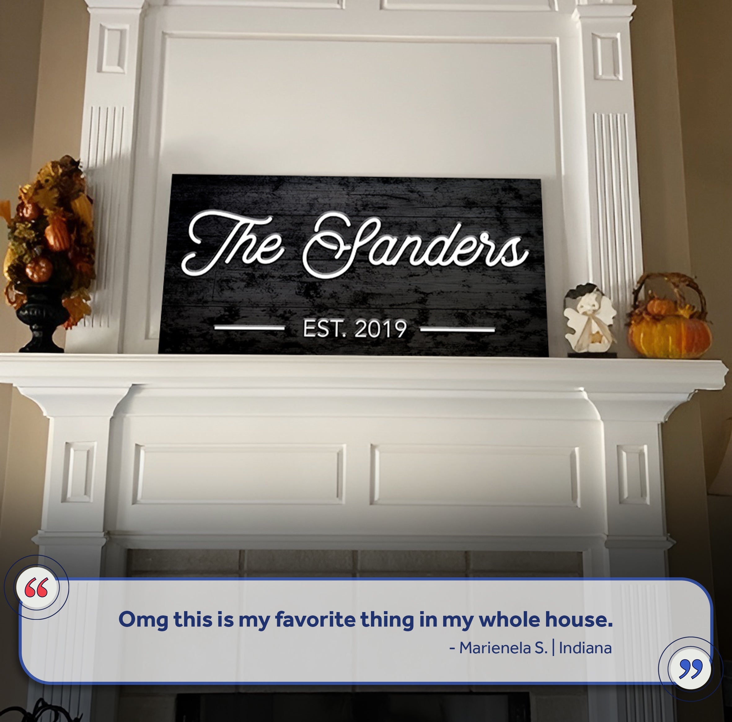 Family Name Sign V on sale at MyriadMart