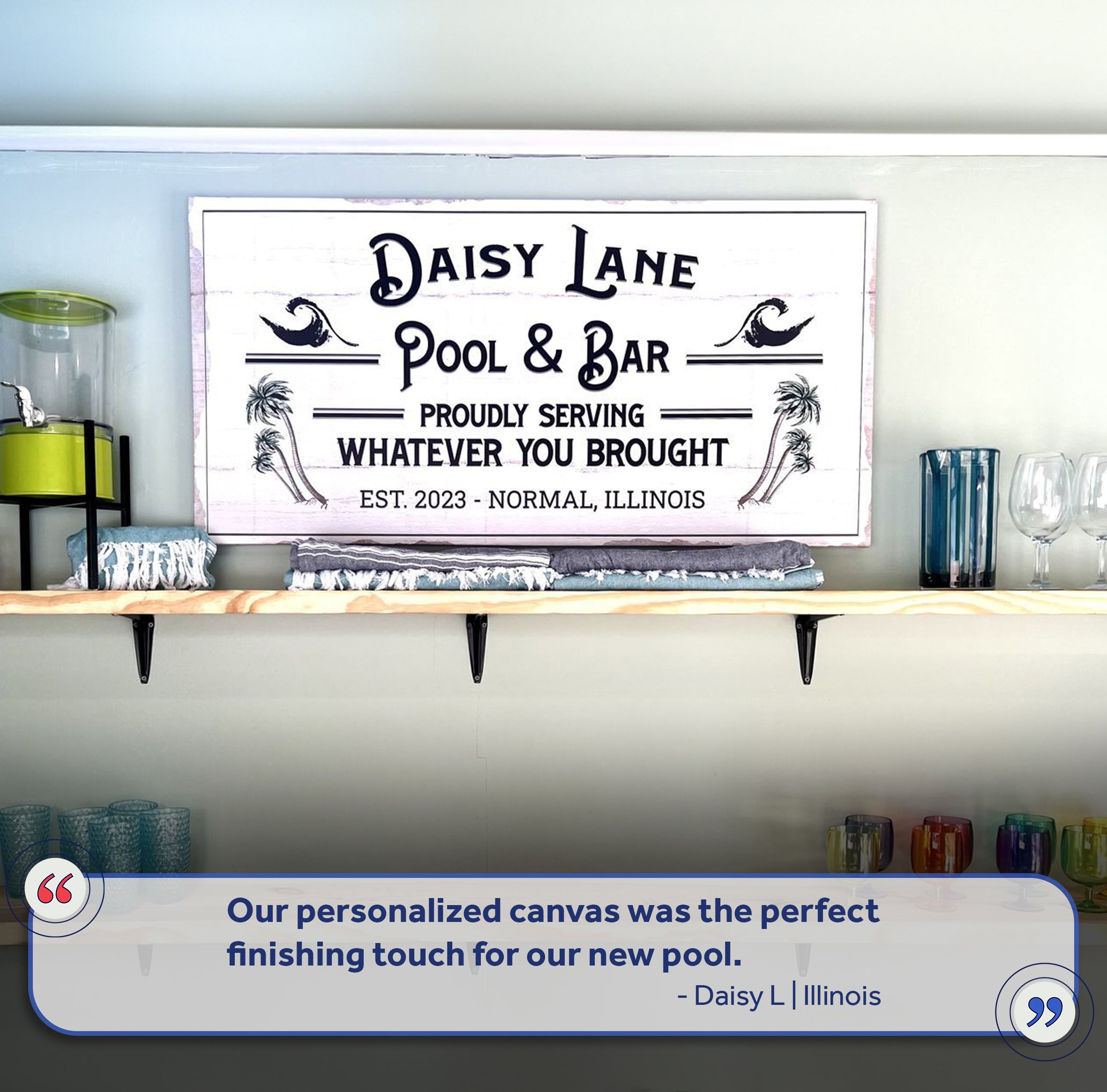 Personalized Rustic Pool And Bar Sign III on sale at MyriadMart