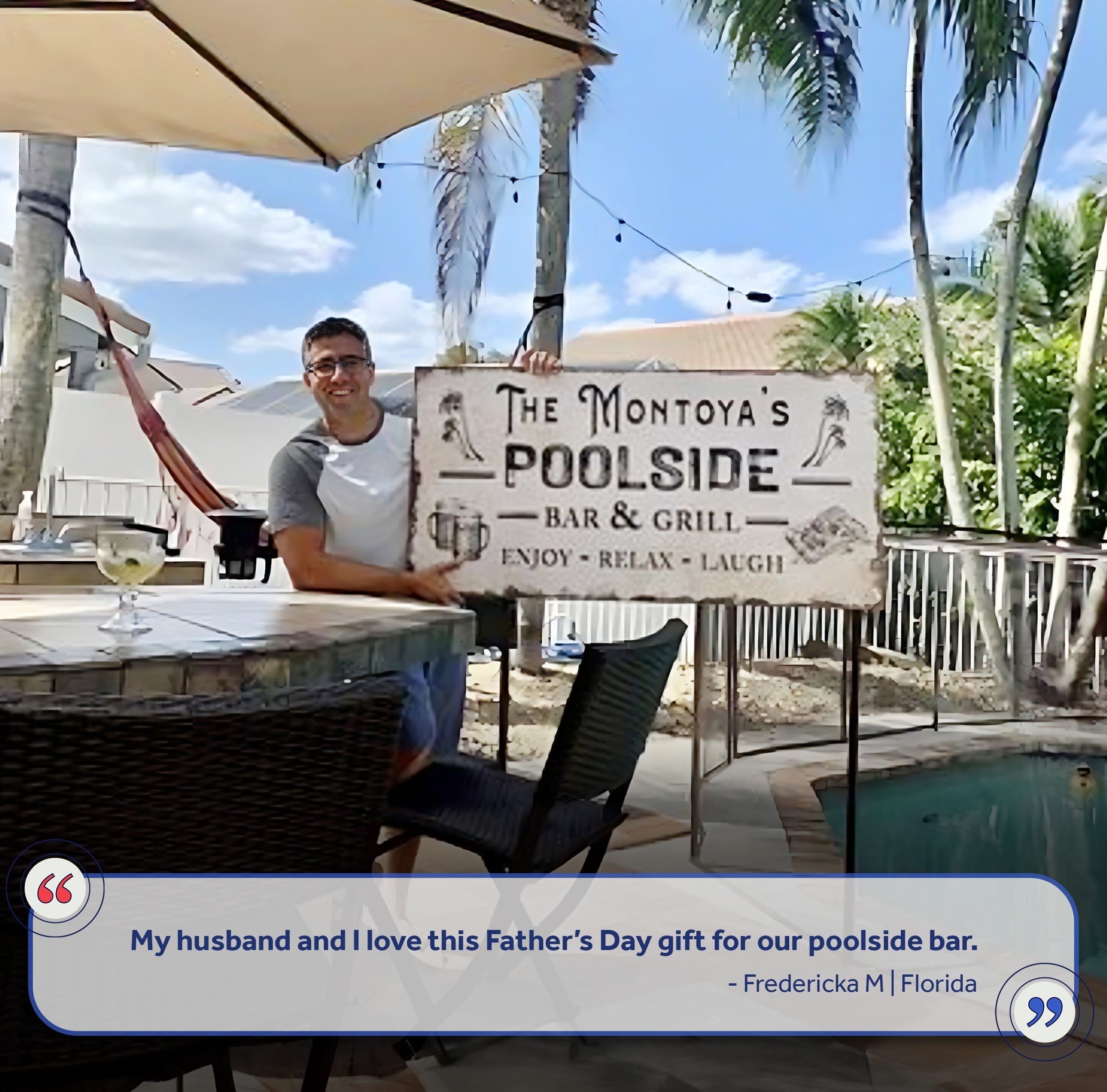 Personalized Poolside Bar And Grill Sign on sale at MyriadMart