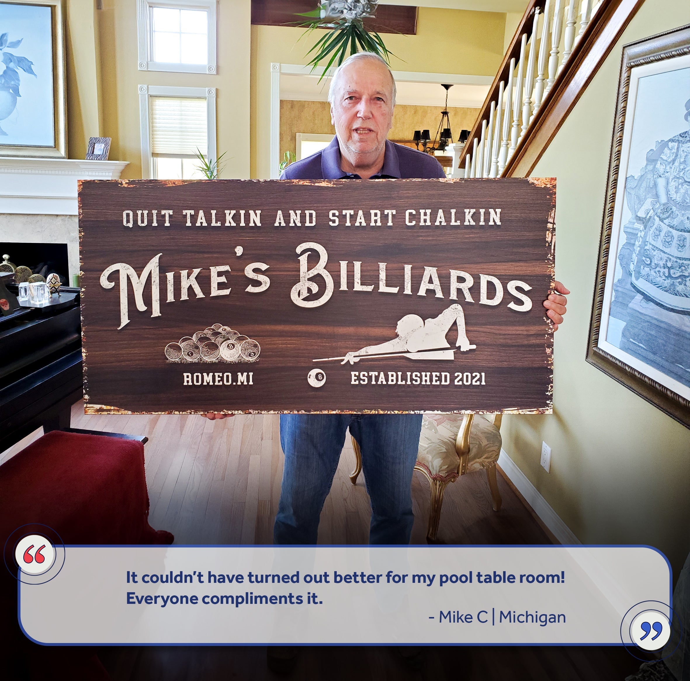 Billiards Room Vintage Sign on sale at MyriadMart