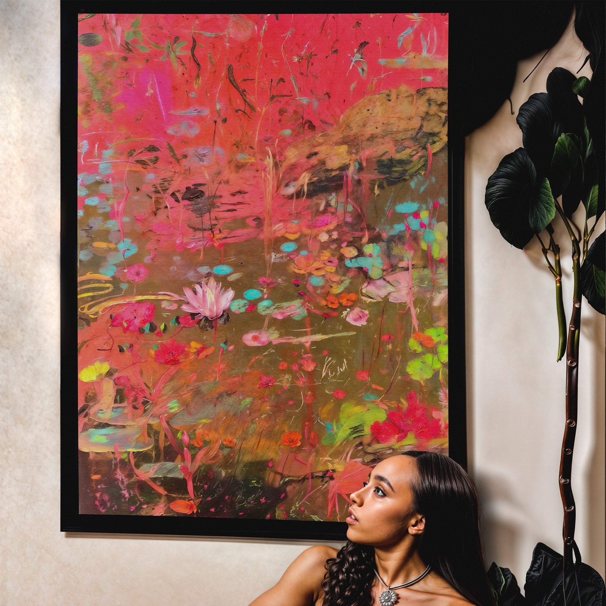 Canvas Print: "Vibrant Veil" on sale at MyriadMart