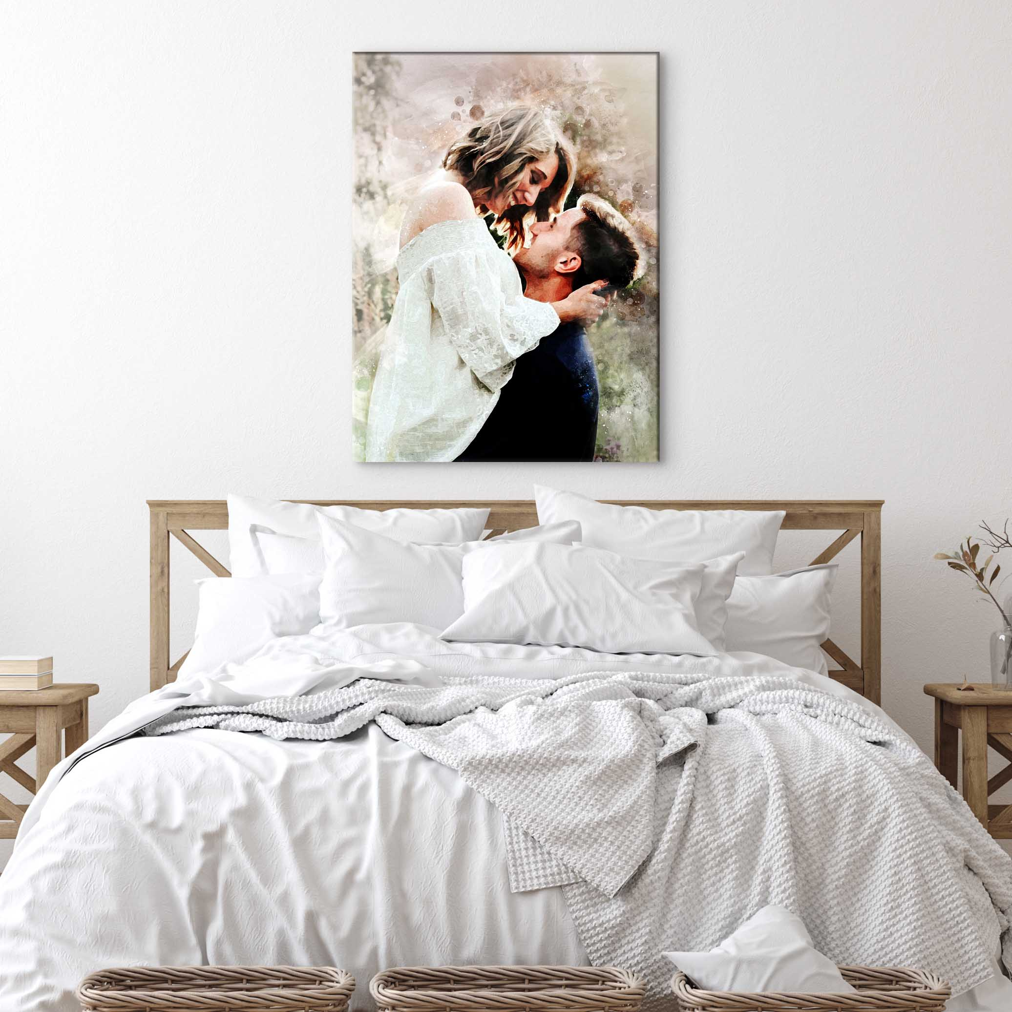 Couple Watercolor Portrait Sign on sale at MyriadMart