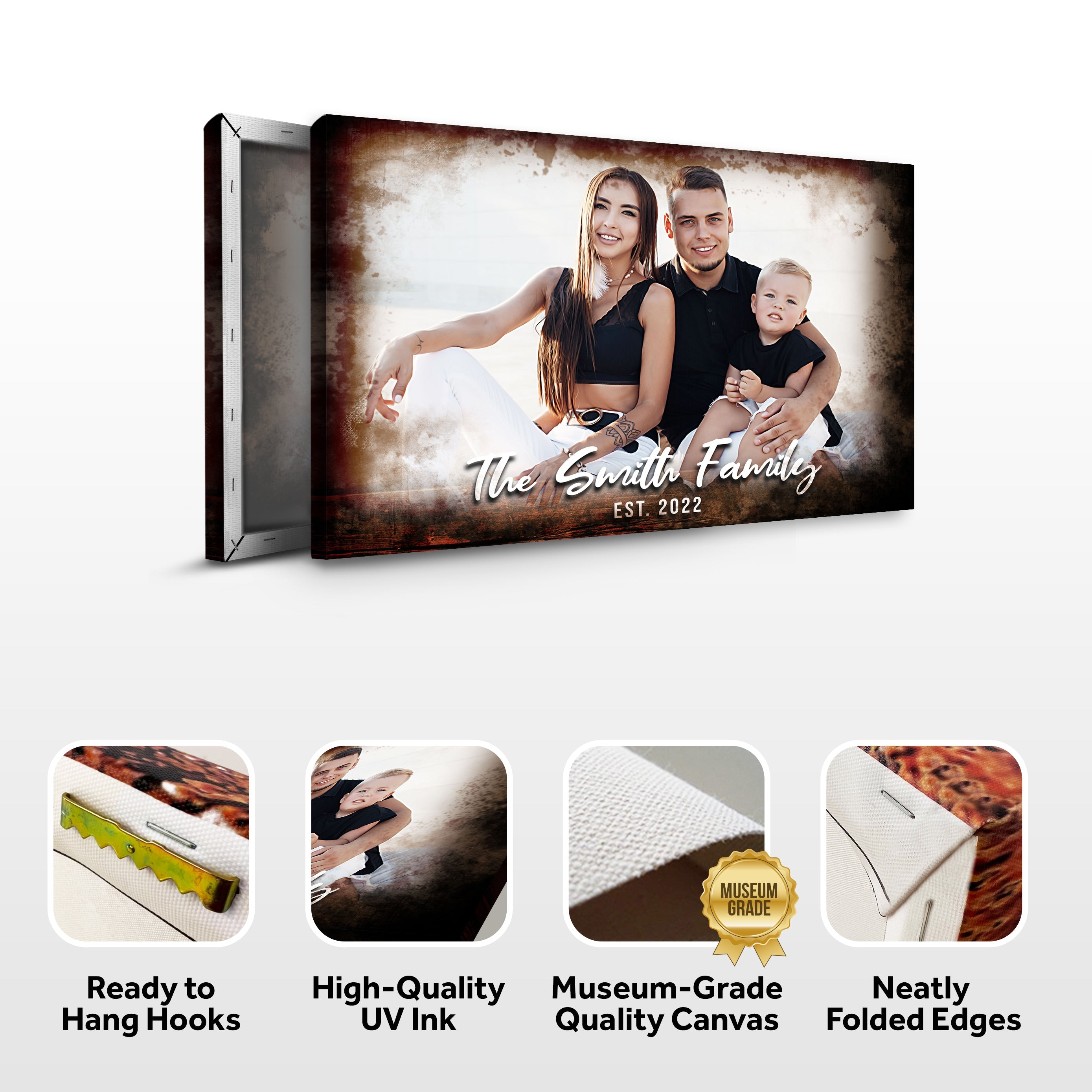 Family Portrait On Wood Sign on sale at MyriadMart