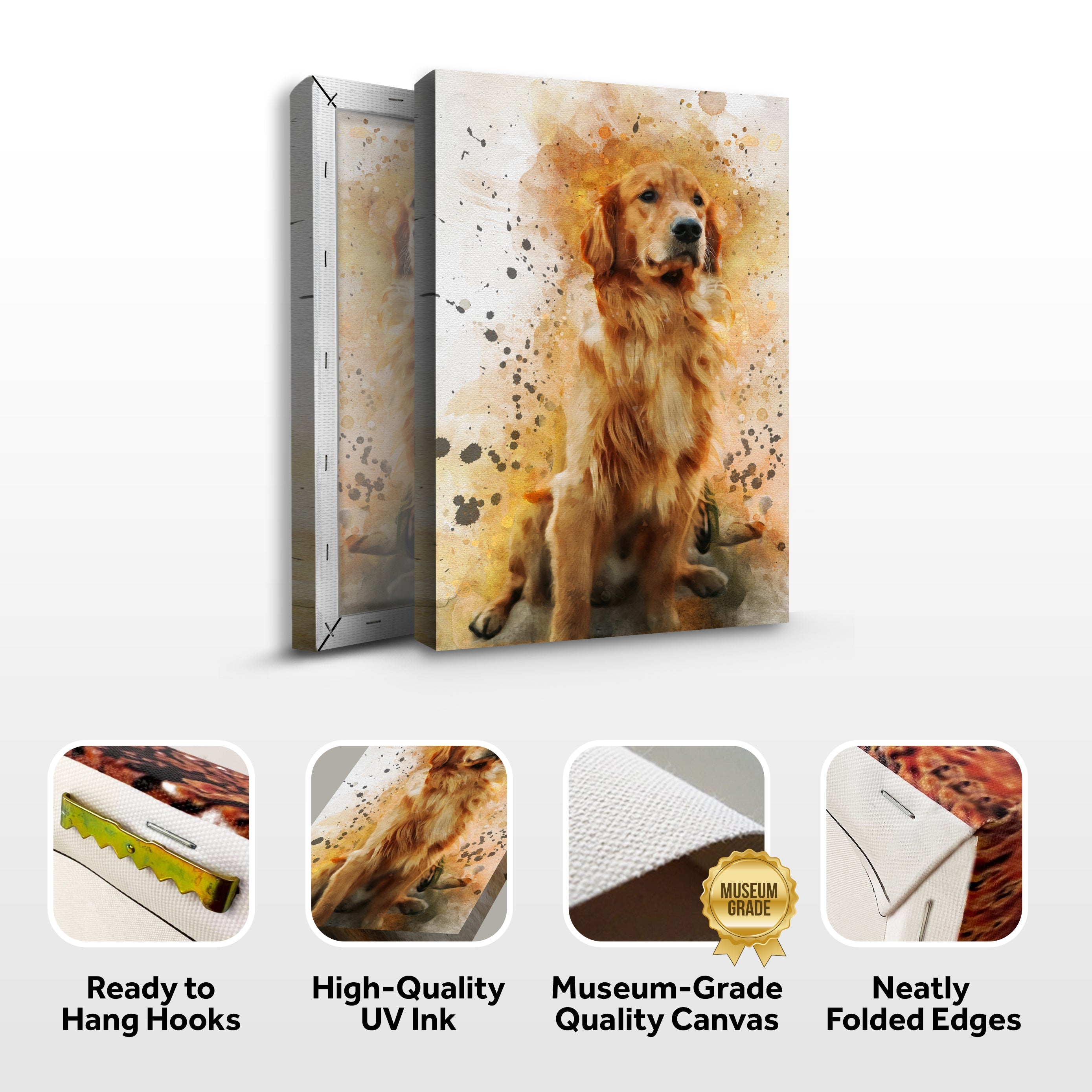 Pet Watercolor Portrait Custom Wall Art on sale at MyriadMart