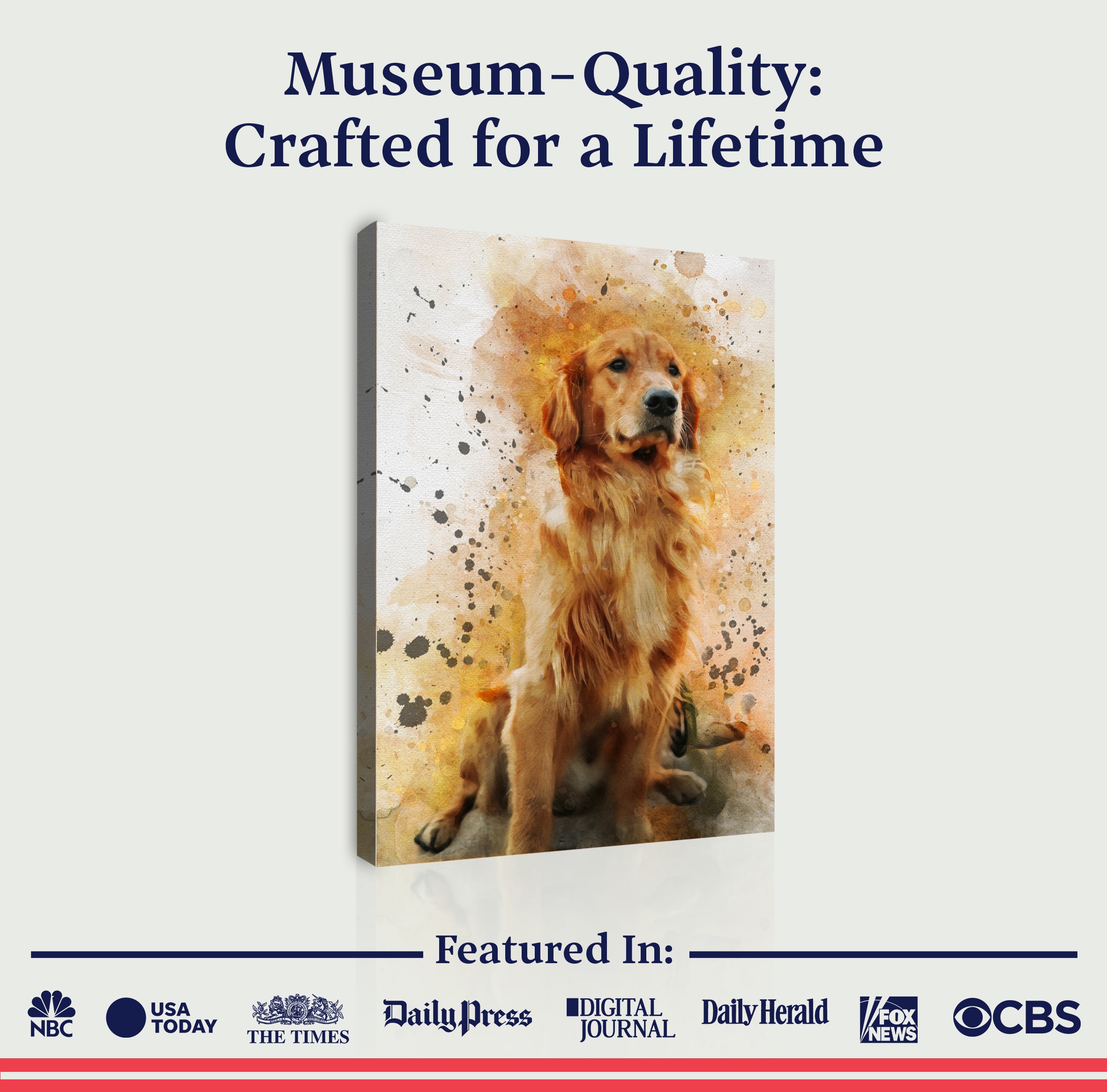 Pet Watercolor Portrait Custom Wall Art on sale at MyriadMart