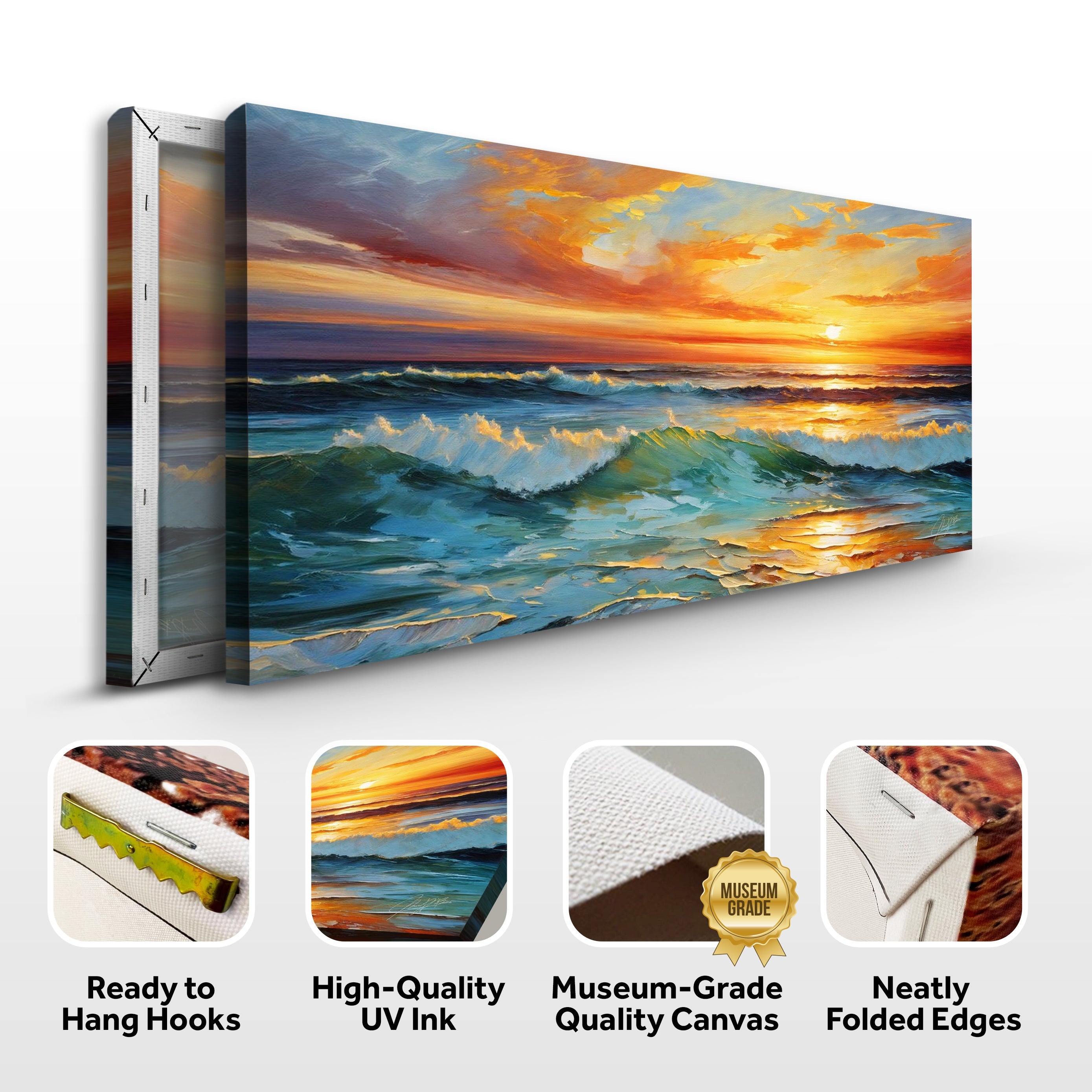 Canvas Print: "Sunset Surge" on sale at MyriadMart