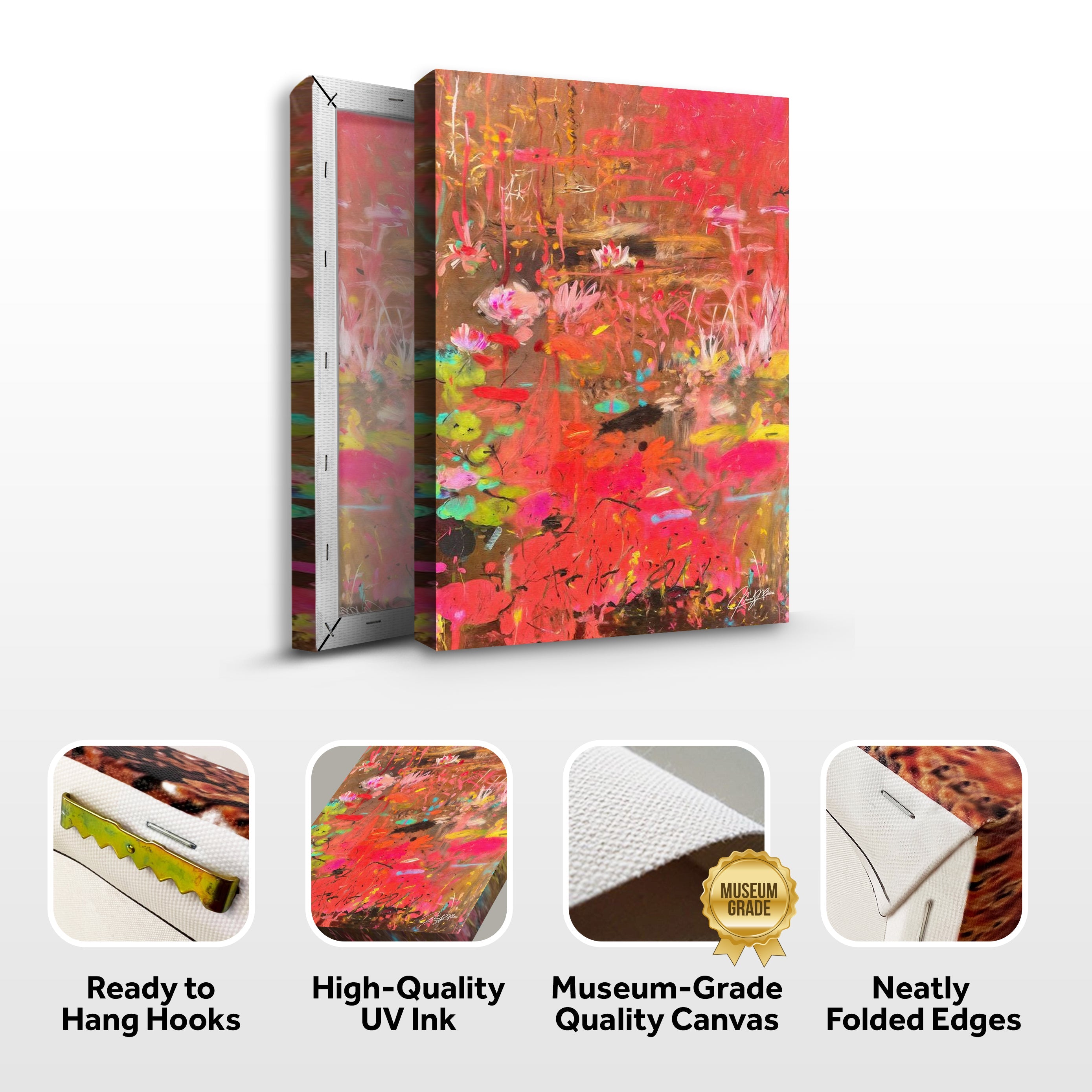 Canvas Print: "Vibrant Veil II" on sale at MyriadMart