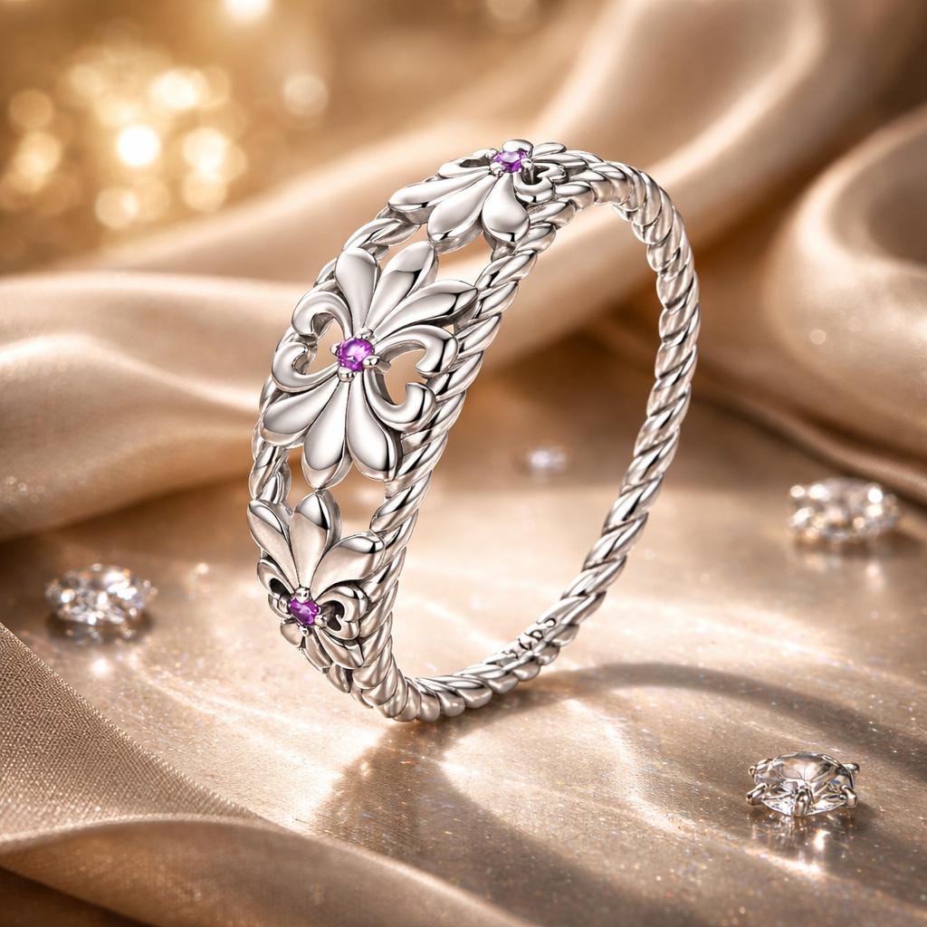 925 Sterling Silver Oxidized 1.3mm Pavé Set CZ Ring Size 6.0 for Women