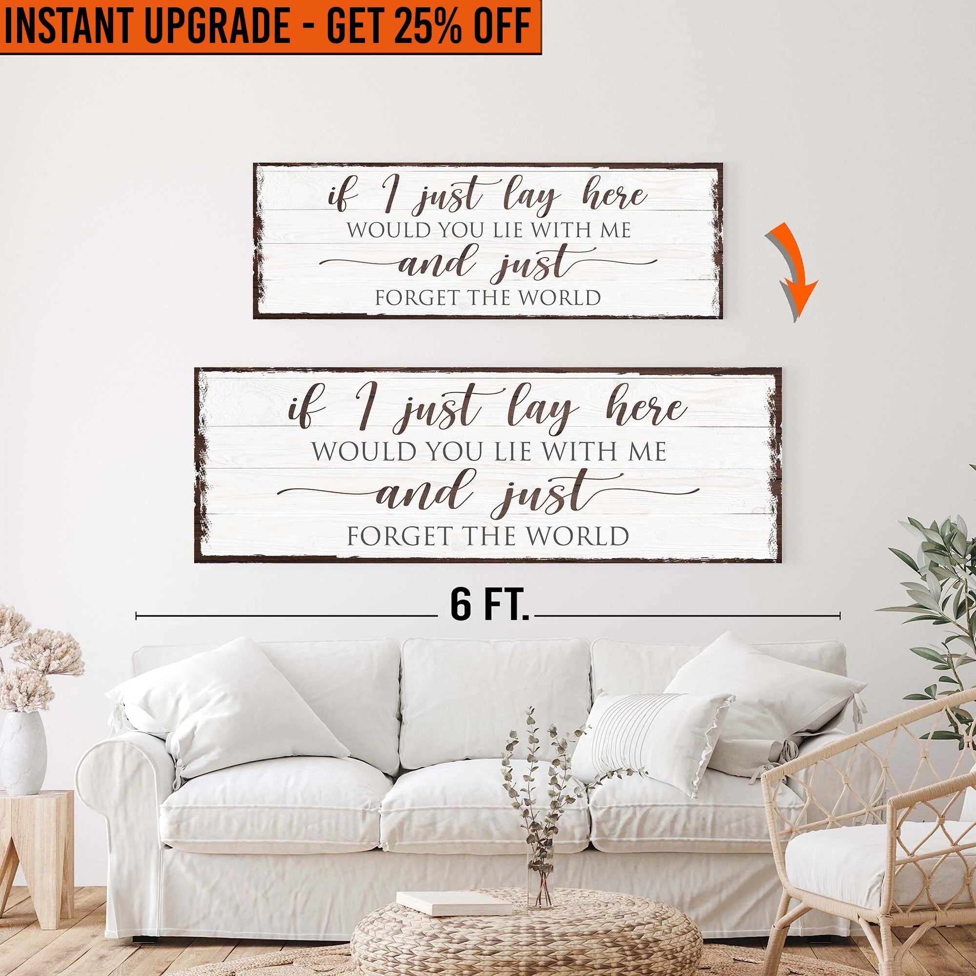 Upgrade Your 48x16 Inches Canvas 'Would You Lie With Me To 60x20 Inches Canvas on sale at MyriadMart
