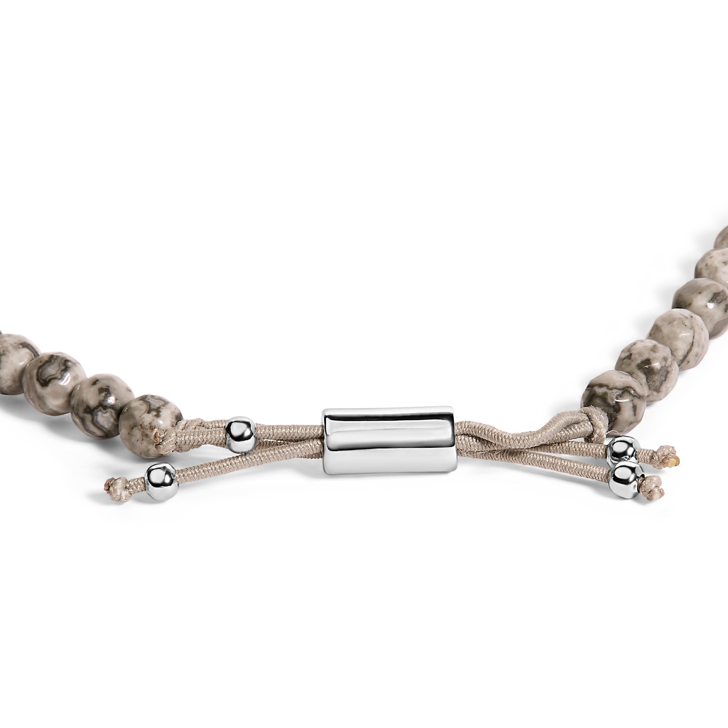 Sterling Silver Jasper Bead Station Bracelet Bolo Clasp on sale at MyriadMart