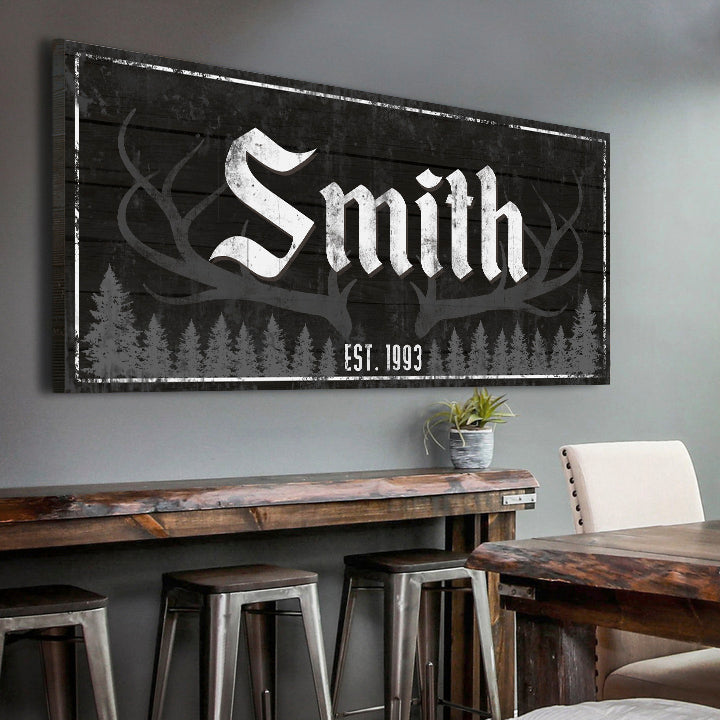 Rustic Family Antler Sign III on sale at MyriadMart