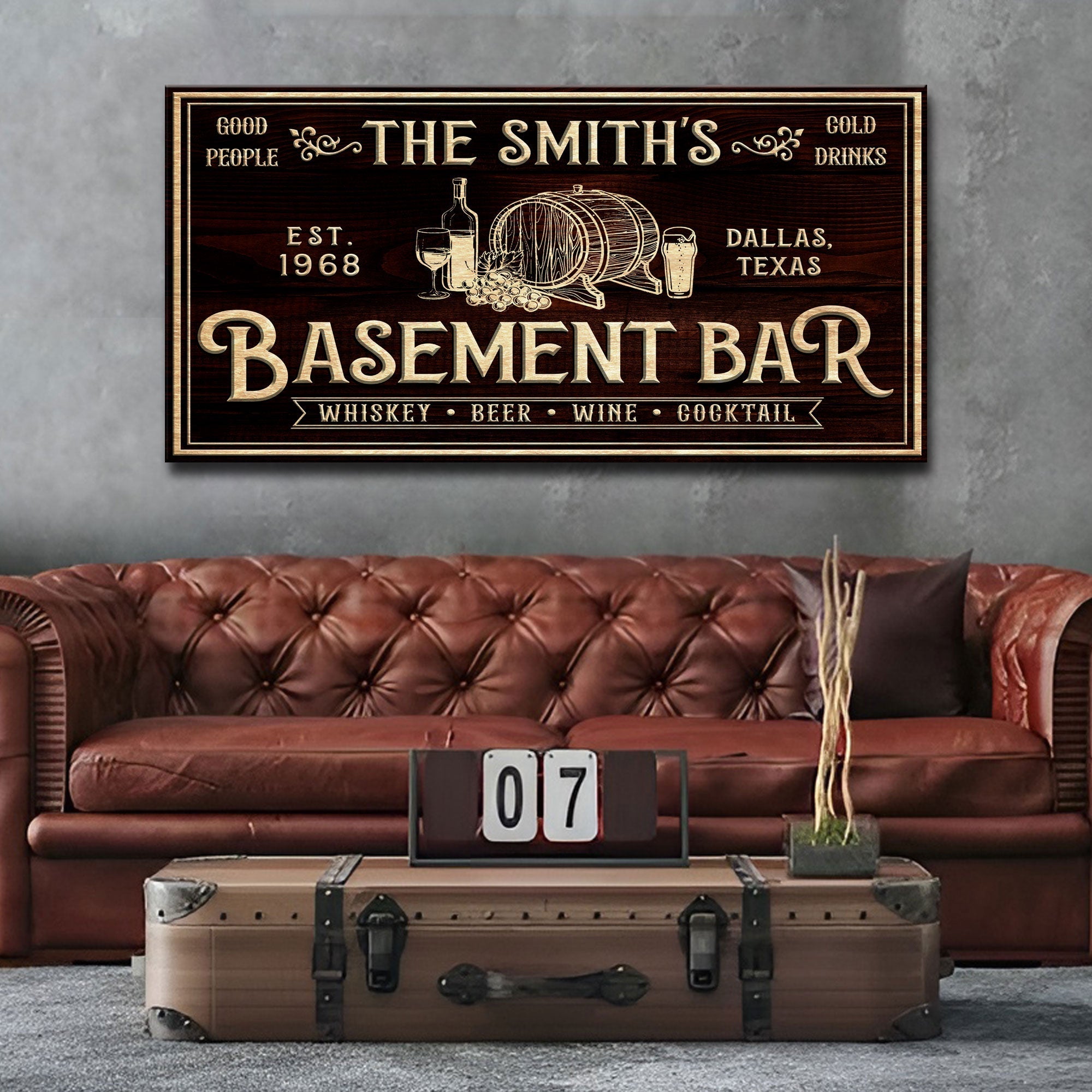 Personalized Basement Bar Sign on sale at MyriadMart