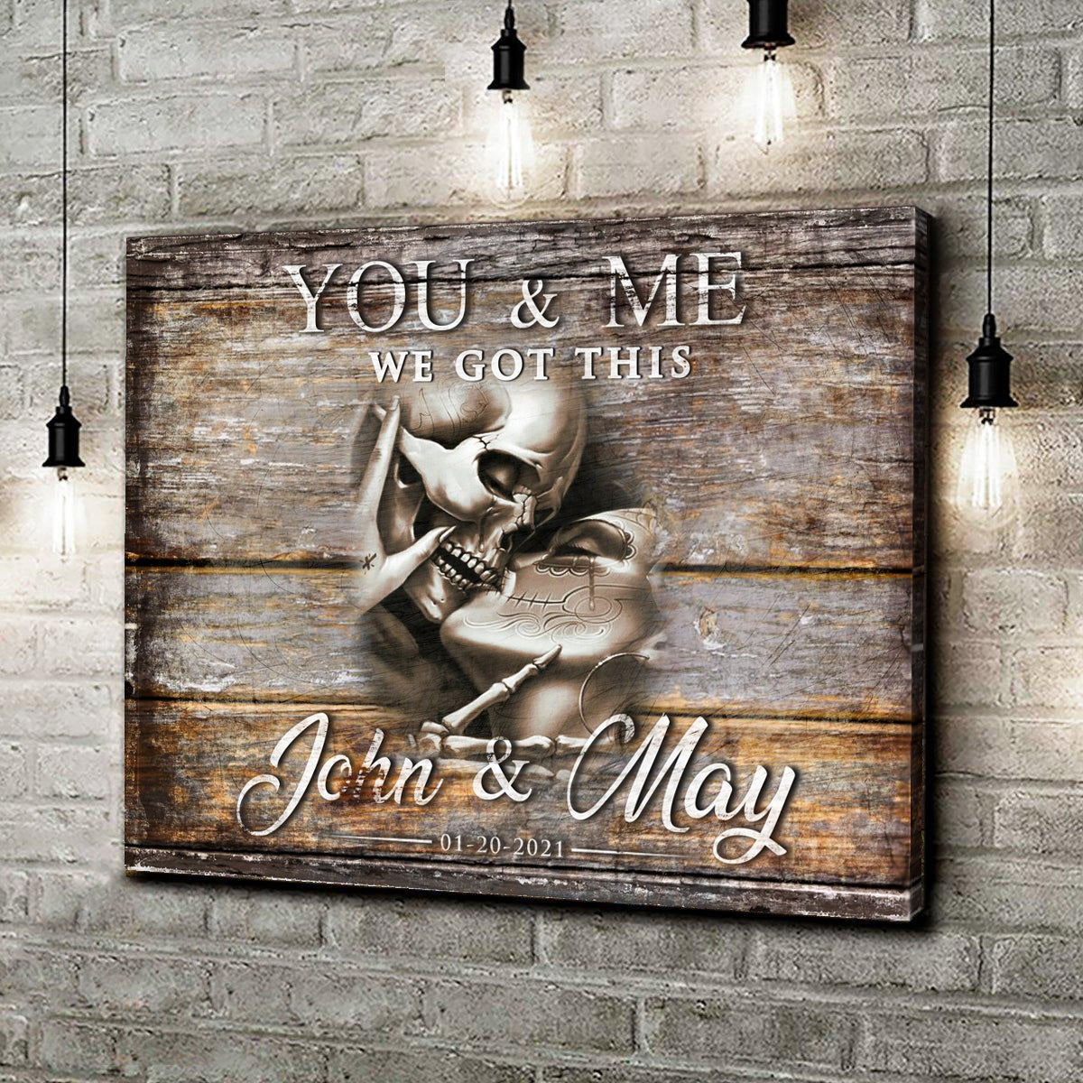 We Got This Skeleton Couple Sign III on sale at MyriadMart