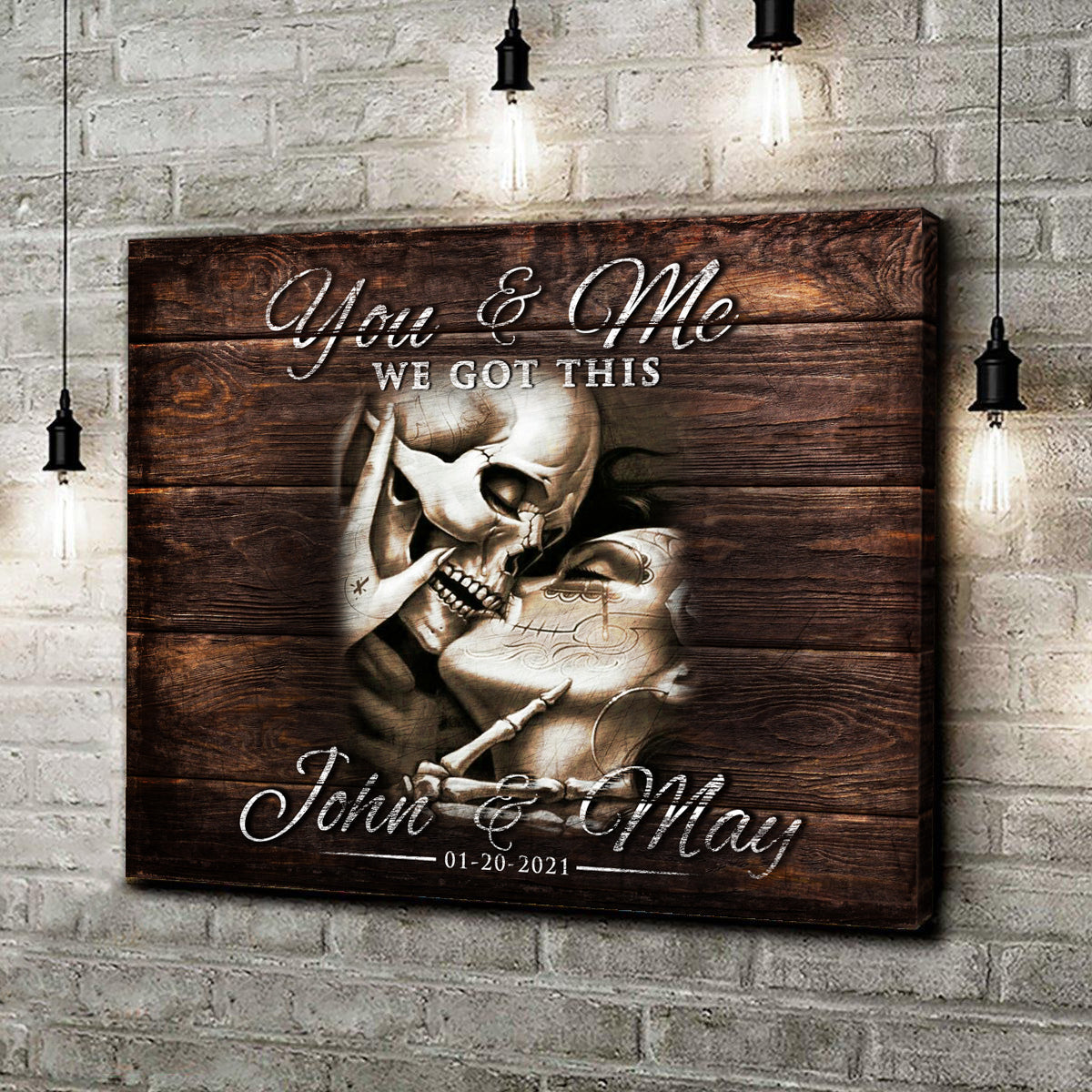We Got This Skeleton Couple Sign III on sale at MyriadMart