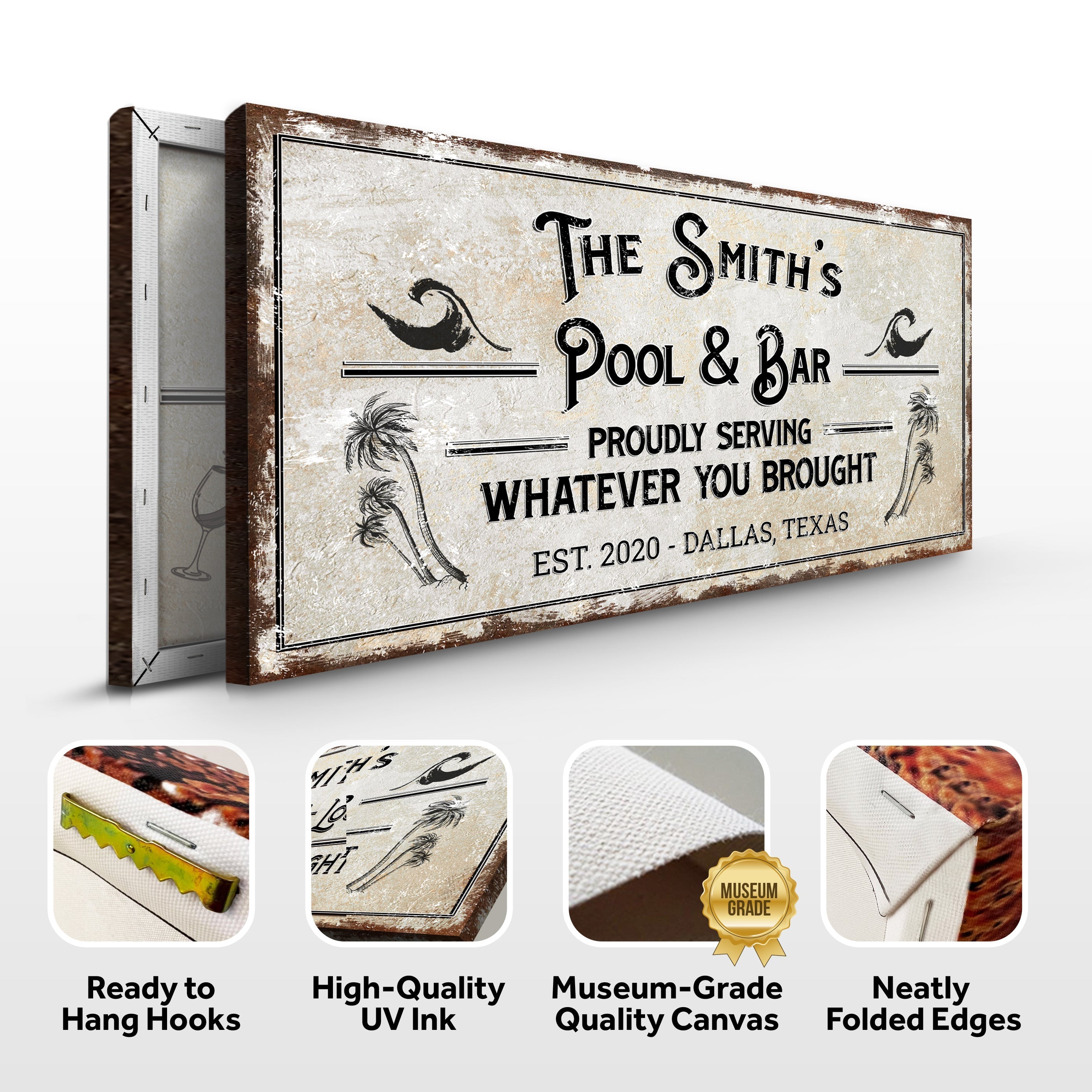 Personalized Rustic Pool Sign on sale at MyriadMart