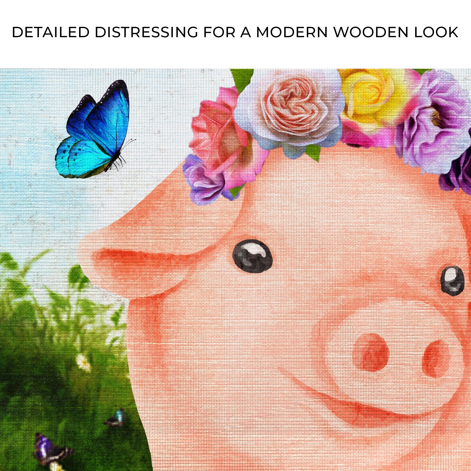 The Most Adorable Pig Canvas Wall Art on sale at MyriadMart