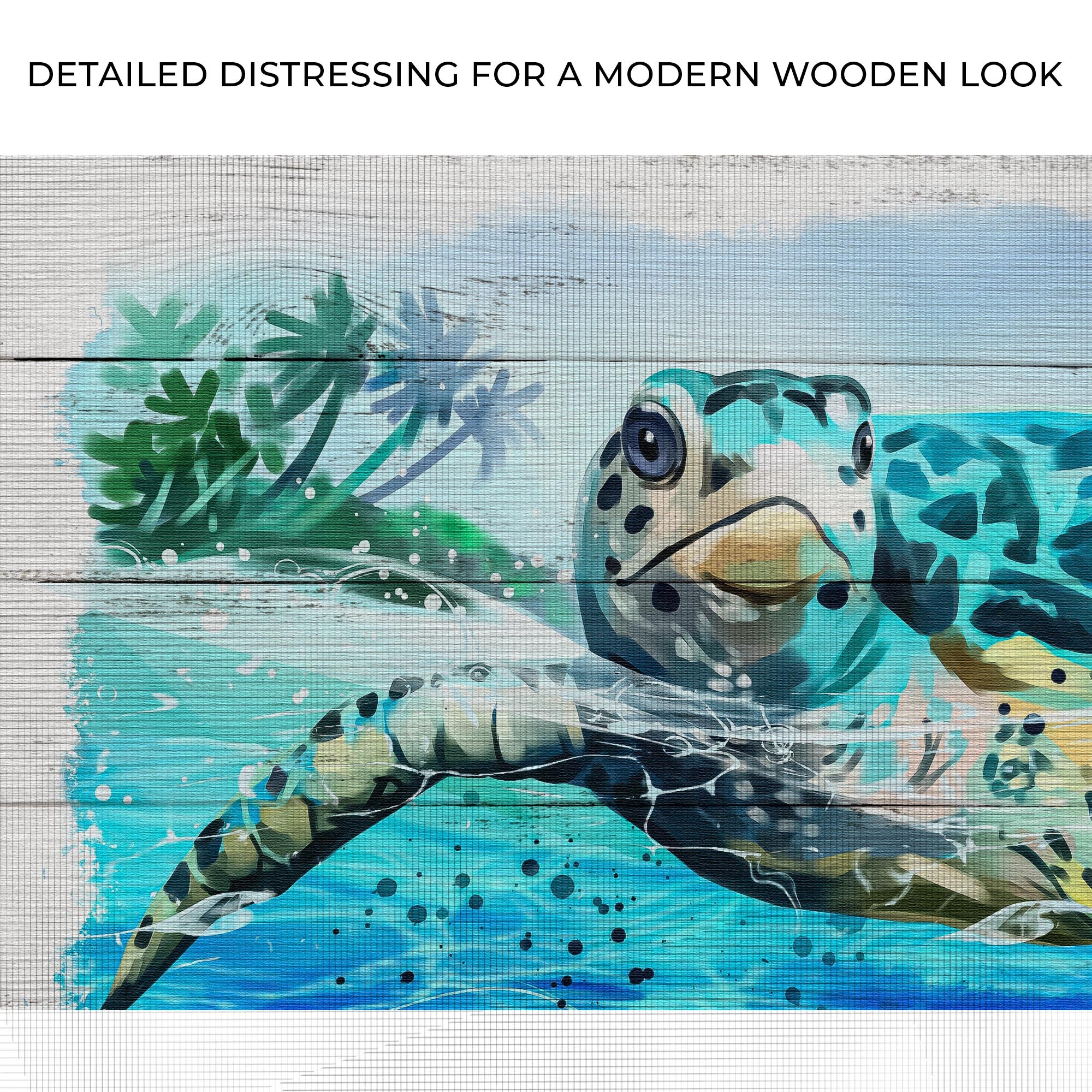 Turtle Oasis Watercolor Canvas Wall Art on sale at MyriadMart