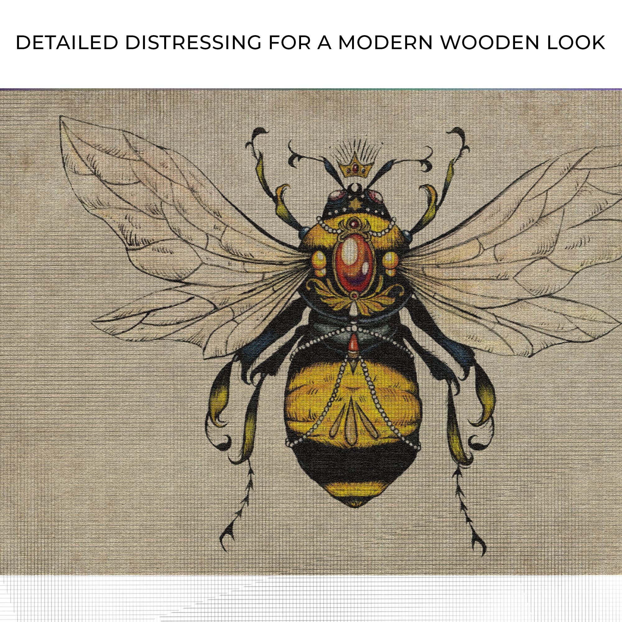 Vintage Queen Bee Canvas Wall Art on sale at MyriadMart