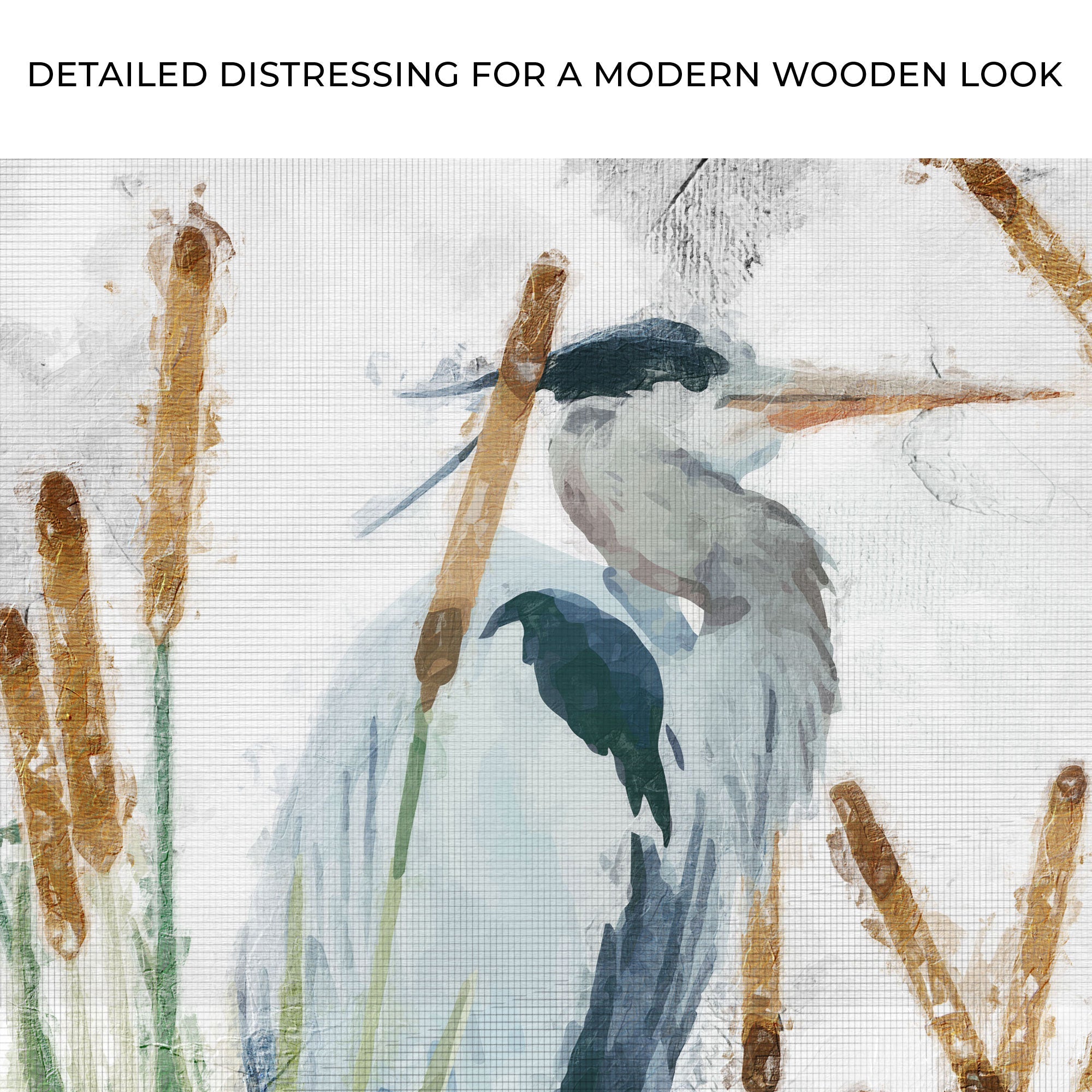 Heron In The Reeds Canvas Wall Art II on sale at MyriadMart