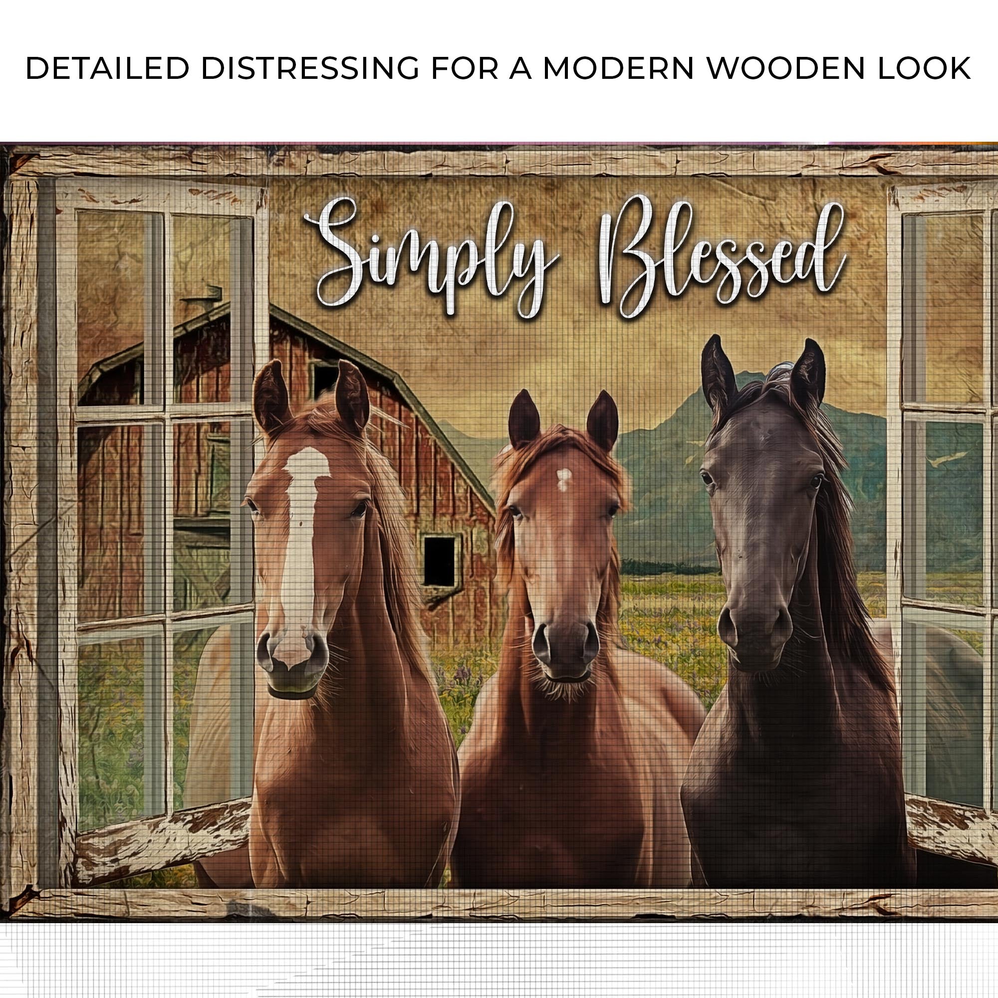 Simply Blessed Amazing Horse Farm Sign on sale at MyriadMart