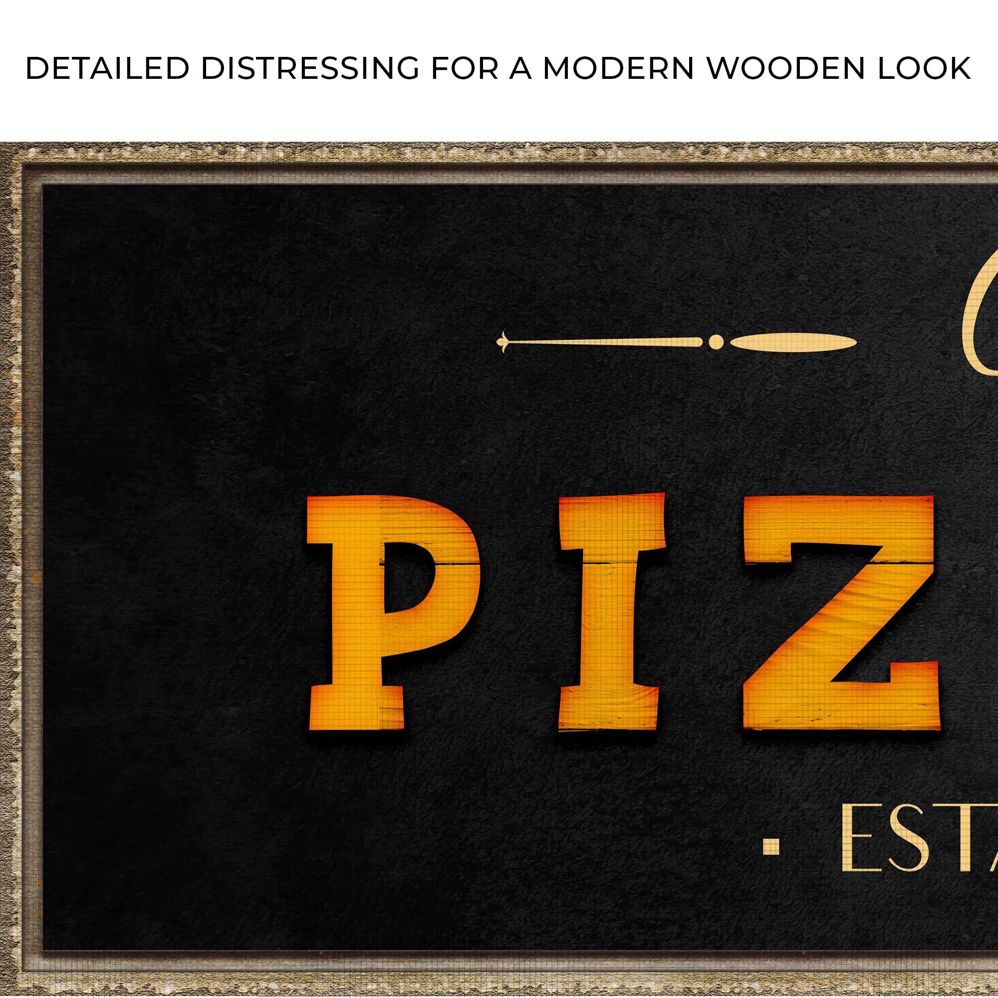 Wood Pizzeria Sign on sale at MyriadMart