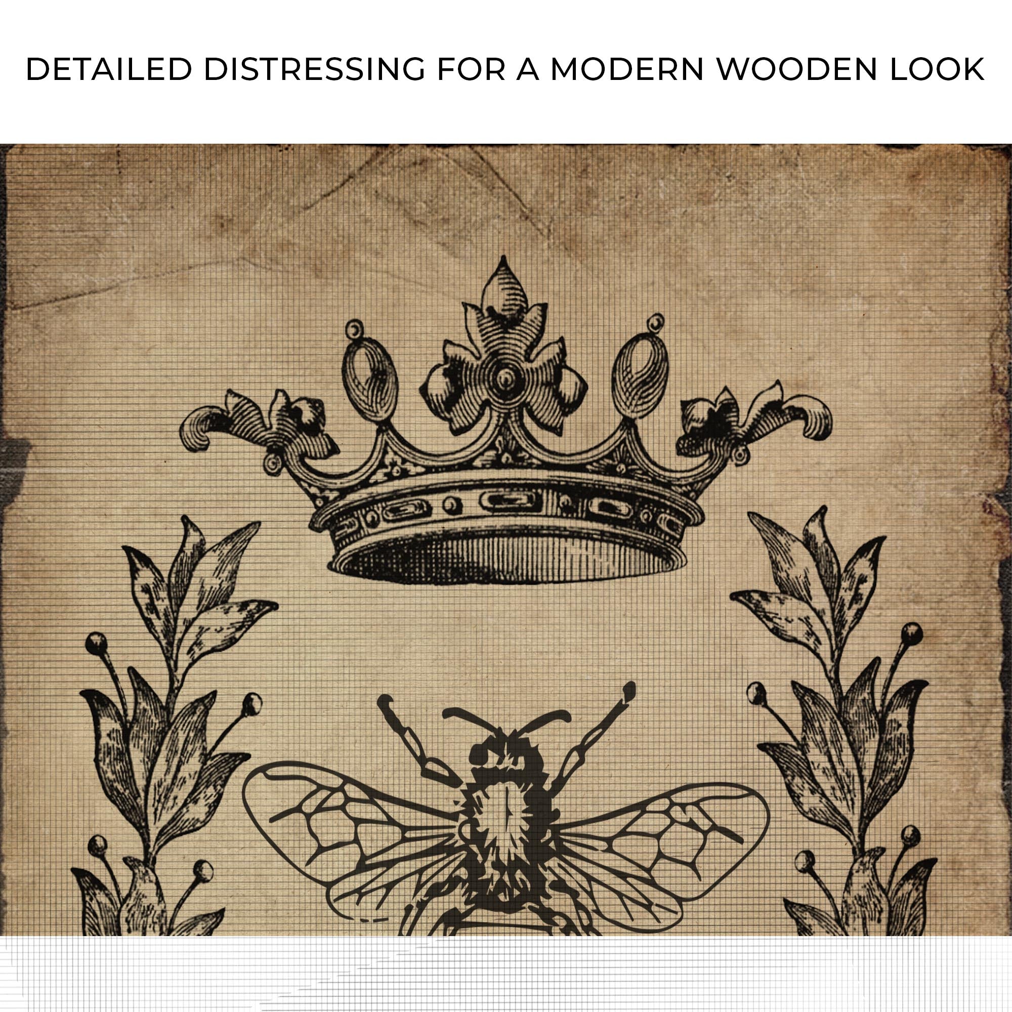 Queen Bee Vintage Painting Canvas Wall Art on sale at MyriadMart