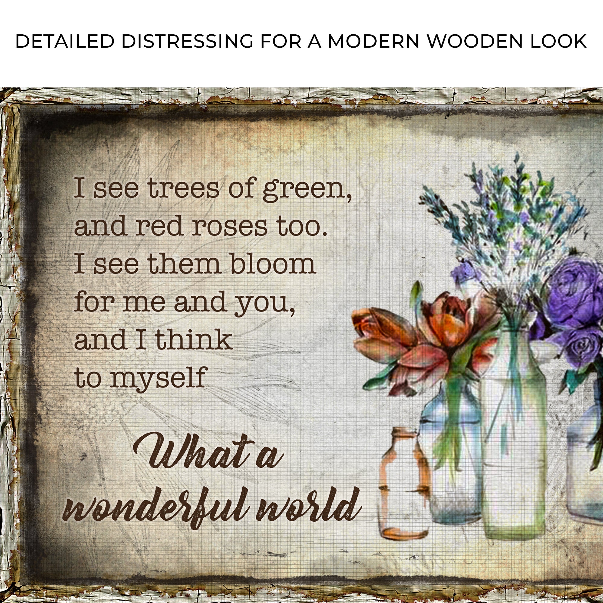 What A Wonderful World Sign VIII on sale at MyriadMart