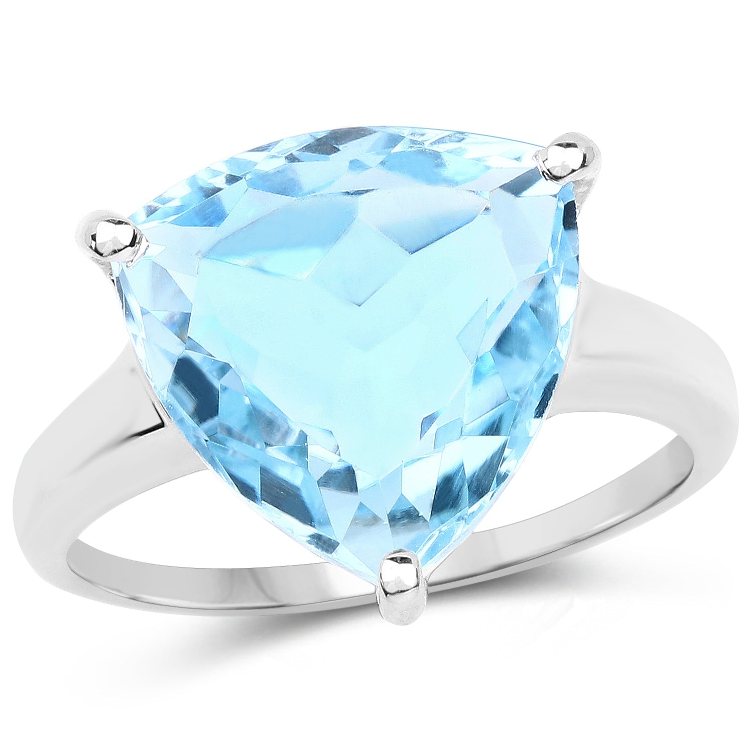 9.00 Carat Genuine Blue Topaz .925 Sterling Silver Ring on sale at MyriadMart