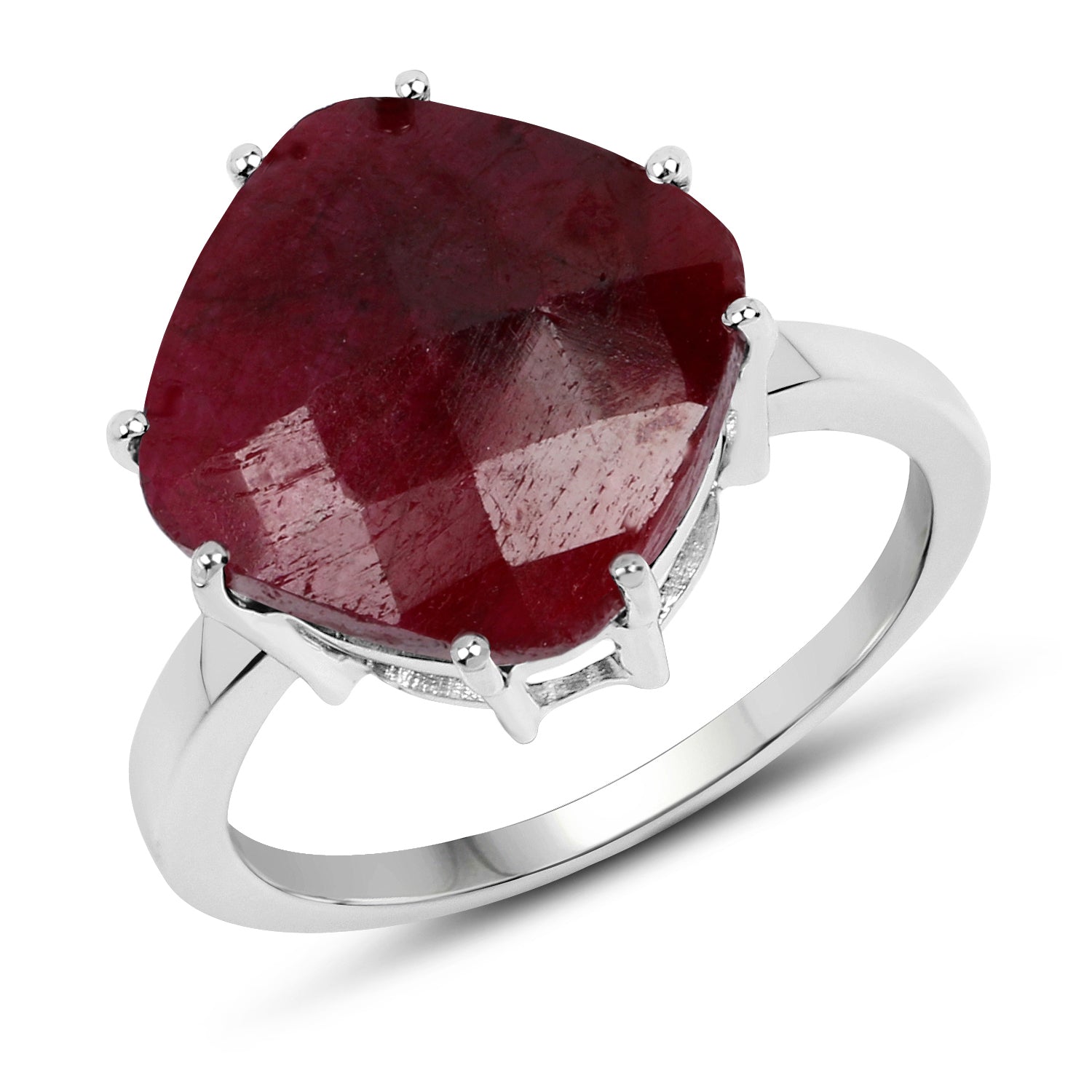 8.20 Carat Dyed Ruby .925 Sterling Silver Ring on sale at MyriadMart