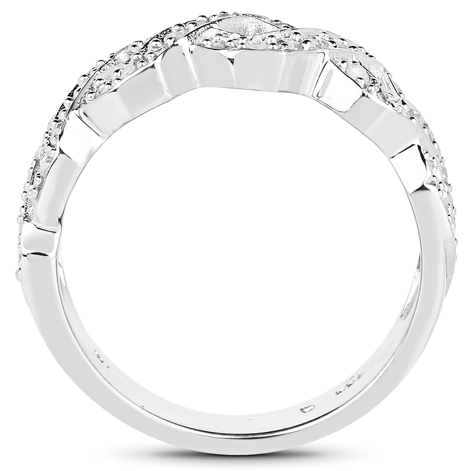 0.40 Carat Genuine White Diamond .925 Sterling Silver Ring on sale at MyriadMart