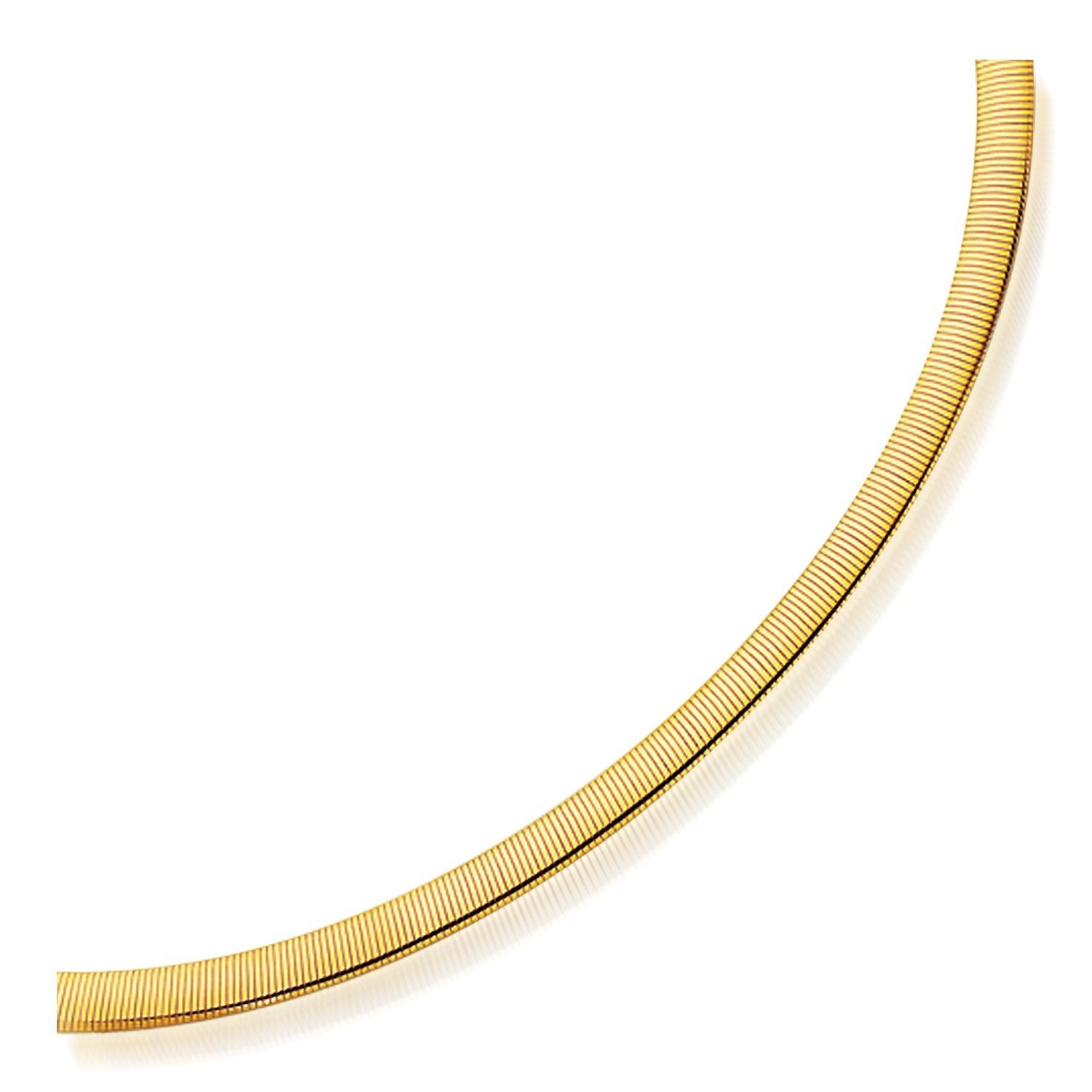 6.0mm 14k Two Tone Gold Reversible Omega Necklace on sale at MyriadMart
