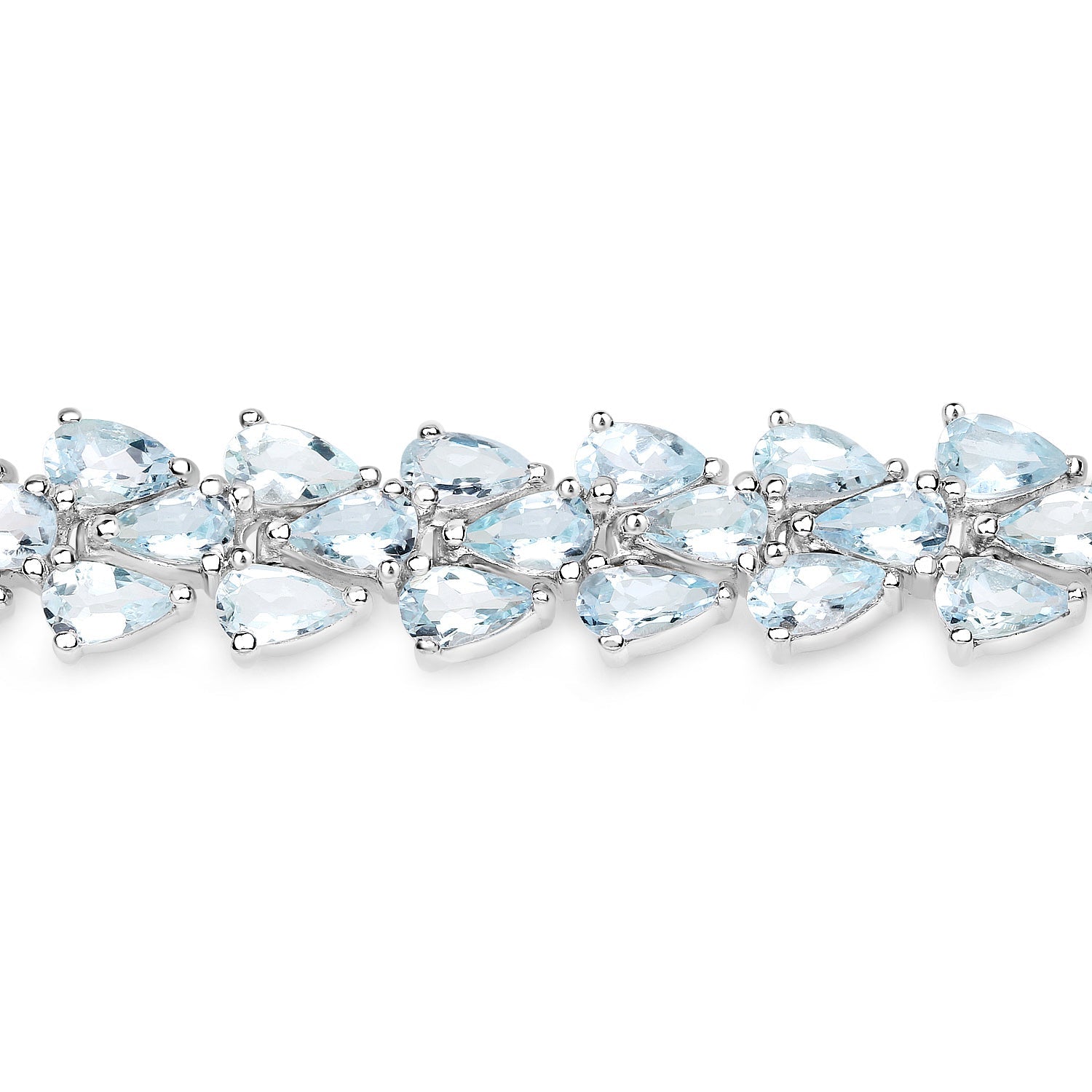 14.11 Carat Genuine Aquamarine .925 Sterling Silver Bracelet on sale at MyriadMart
