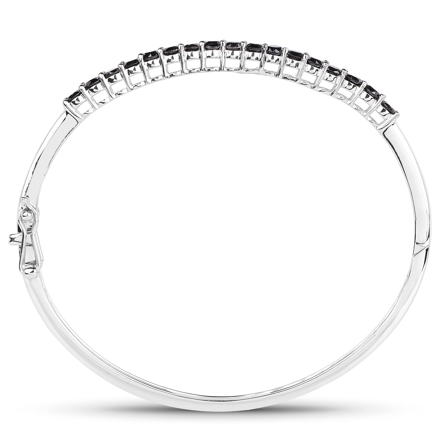 2.50 Carat Genuine Black Diamond .925 Sterling Silver Bangle on sale at MyriadMart