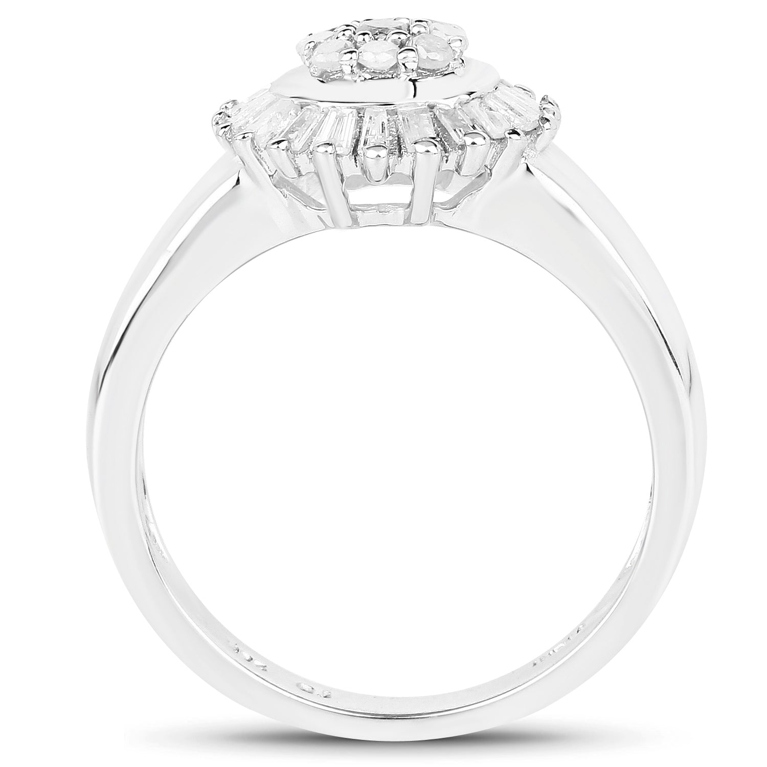 0.75 Carat Genuine White Diamond .925 Sterling Silver Ring on sale at MyriadMart