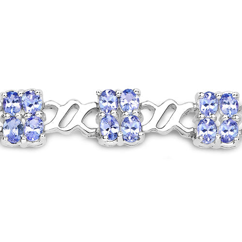 8.16 Carat Genuine Tanzanite .925 Sterling Silver Bracelet on sale at MyriadMart