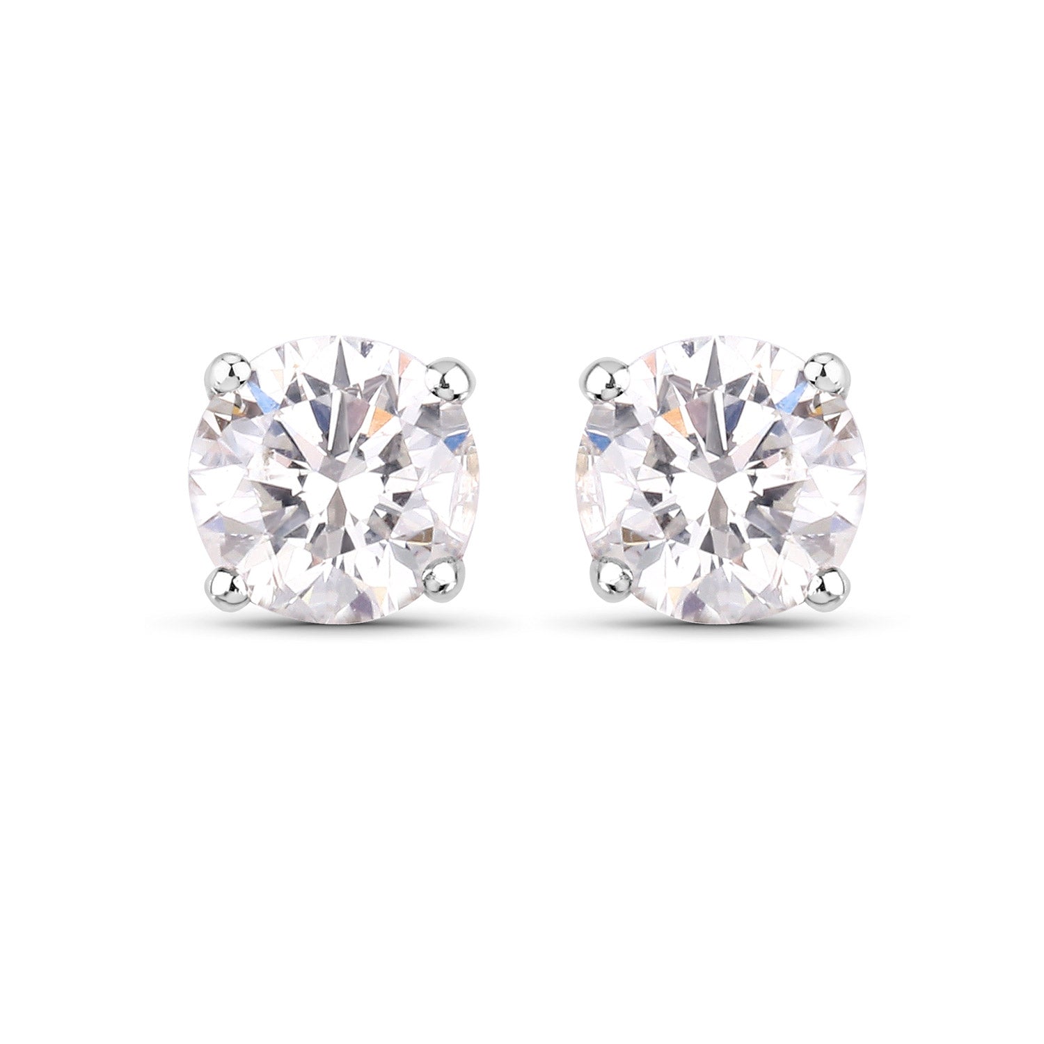 0.54 Carat Genuine White Diamond 14K White Gold Earrings on sale at MyriadMart