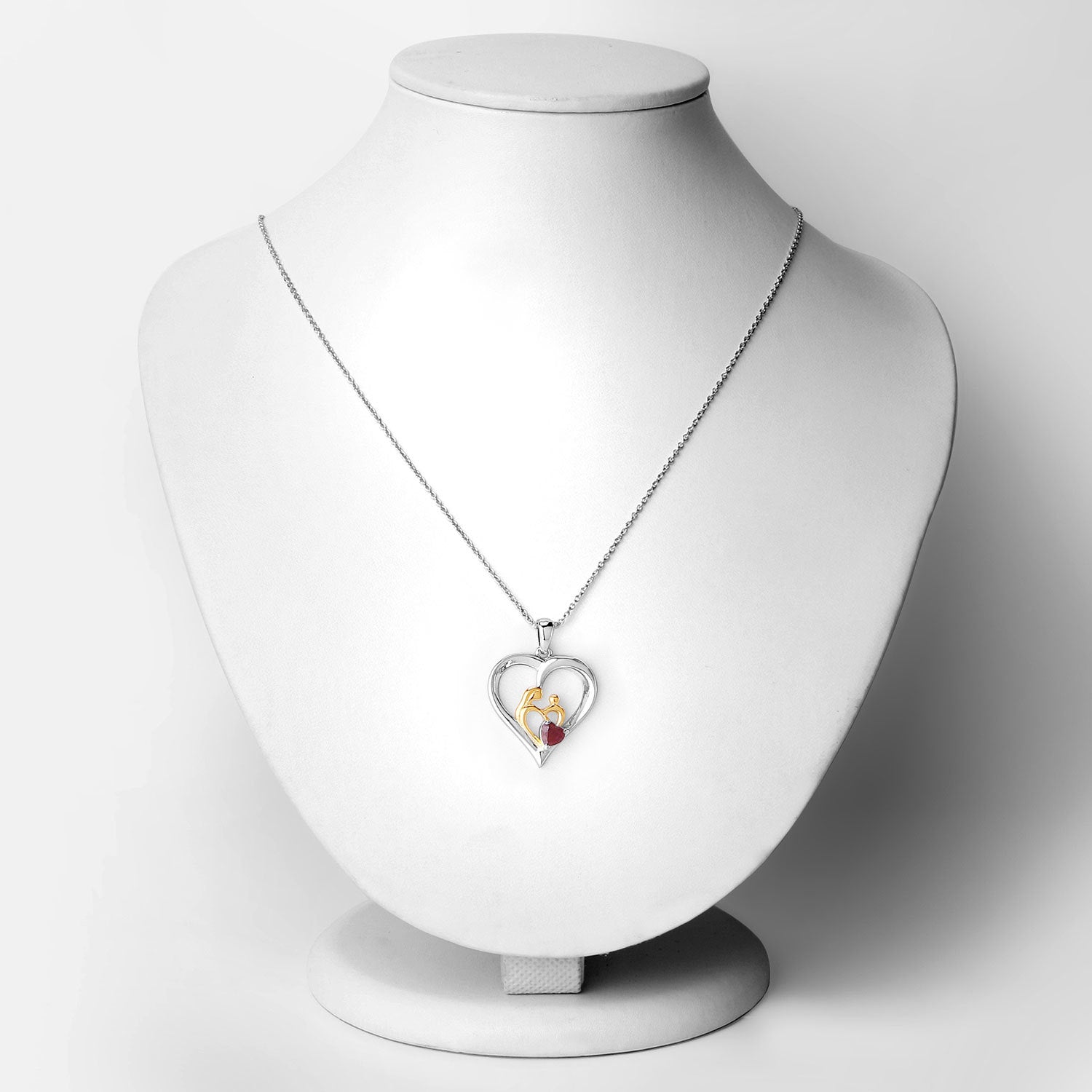 0.50 Carat Genuine Ruby .925 Sterling Silver Pendant on sale at MyriadMart