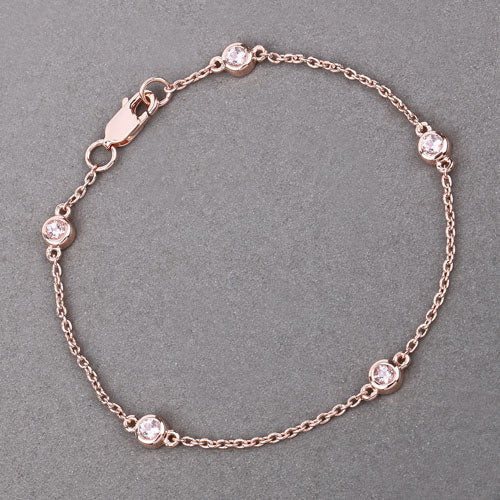 0.45 Carat Genuine Morganite .925 Sterling Silver Bracelet on sale at MyriadMart