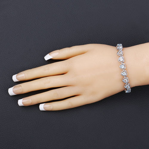 10.50 Carat Genuine Blue Topaz .925 Sterling Silver Bracelet on sale at MyriadMart